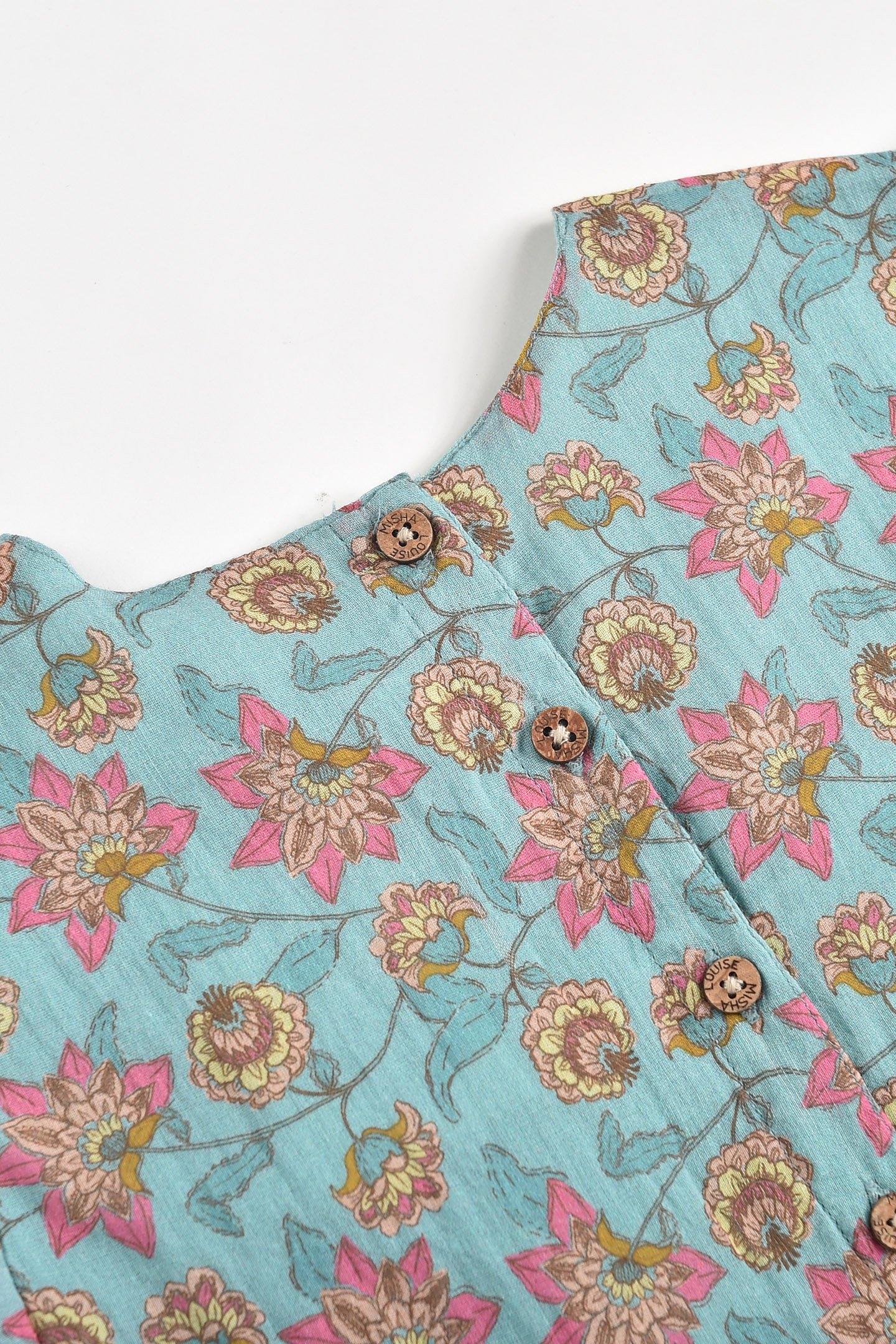 JUMPSUIT MAYALIA TURQUOISE FLOWERS 3