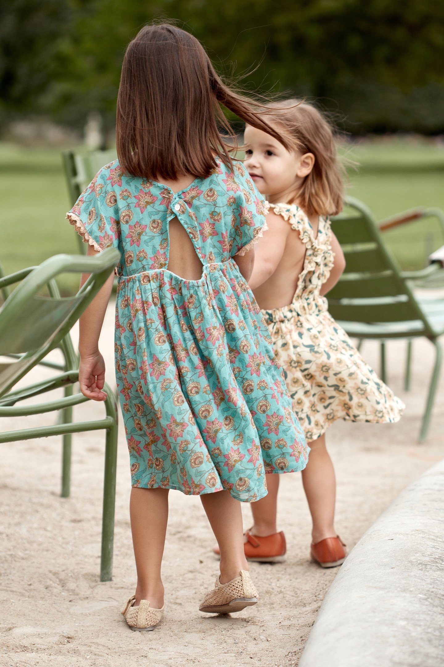 DRESS TAPALPA TURQUOISE FLOWERS 4