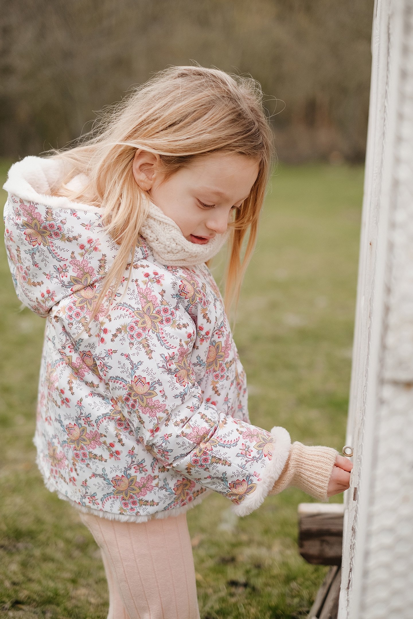 REVERSIBLE COAT FELVET CREAM 5