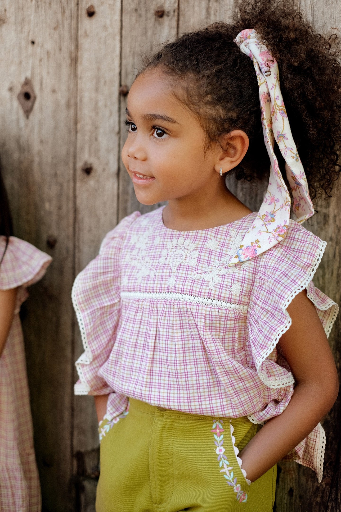 BLOUSE MALA FUCHSIA TARTAN JOY 1