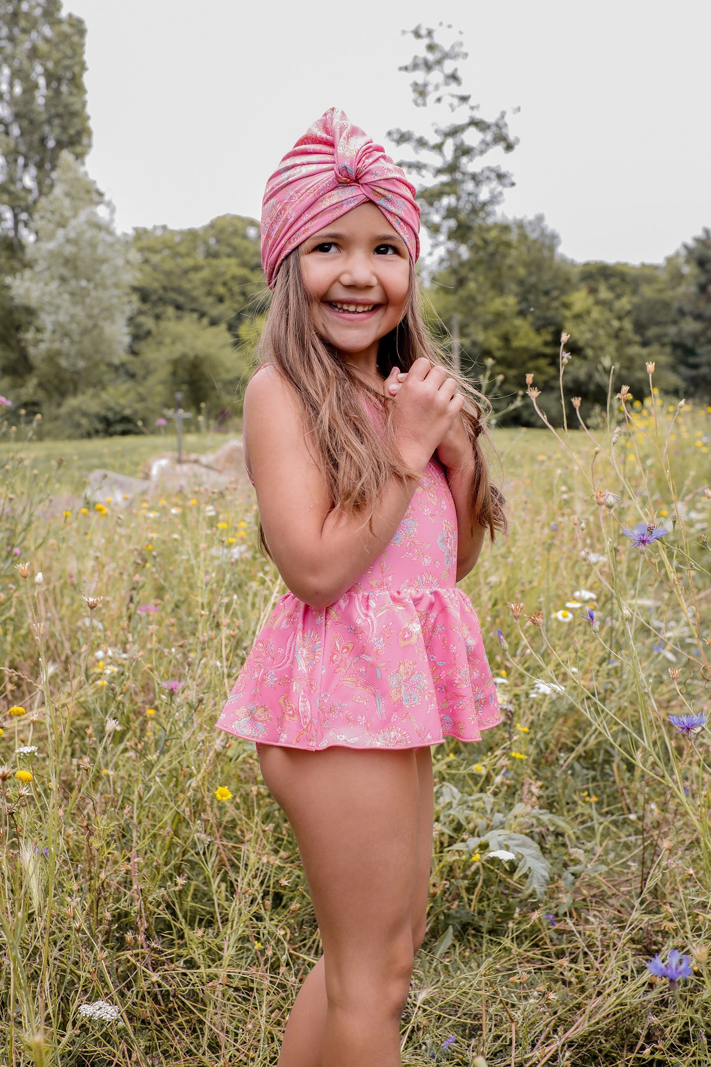 BATHING TURBAN ABINA PINK MALLOW ROMANCE 2