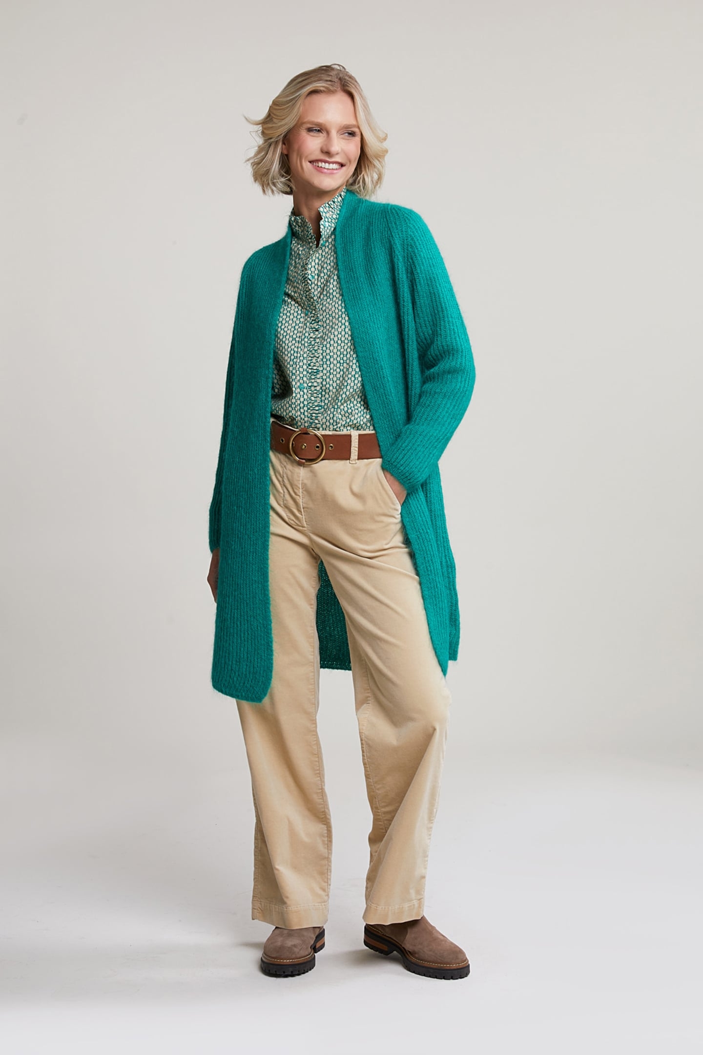 GREEN LONG CARDIGAN LONG SLEEVES 3