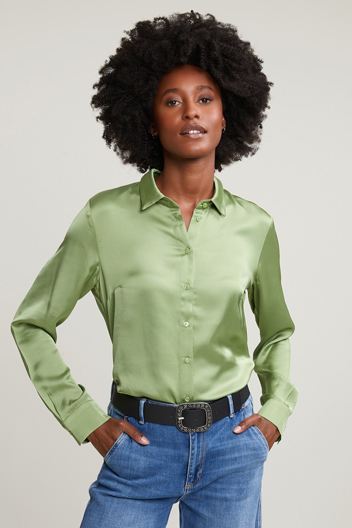 GREEN CLASSIC BLOUSE 1