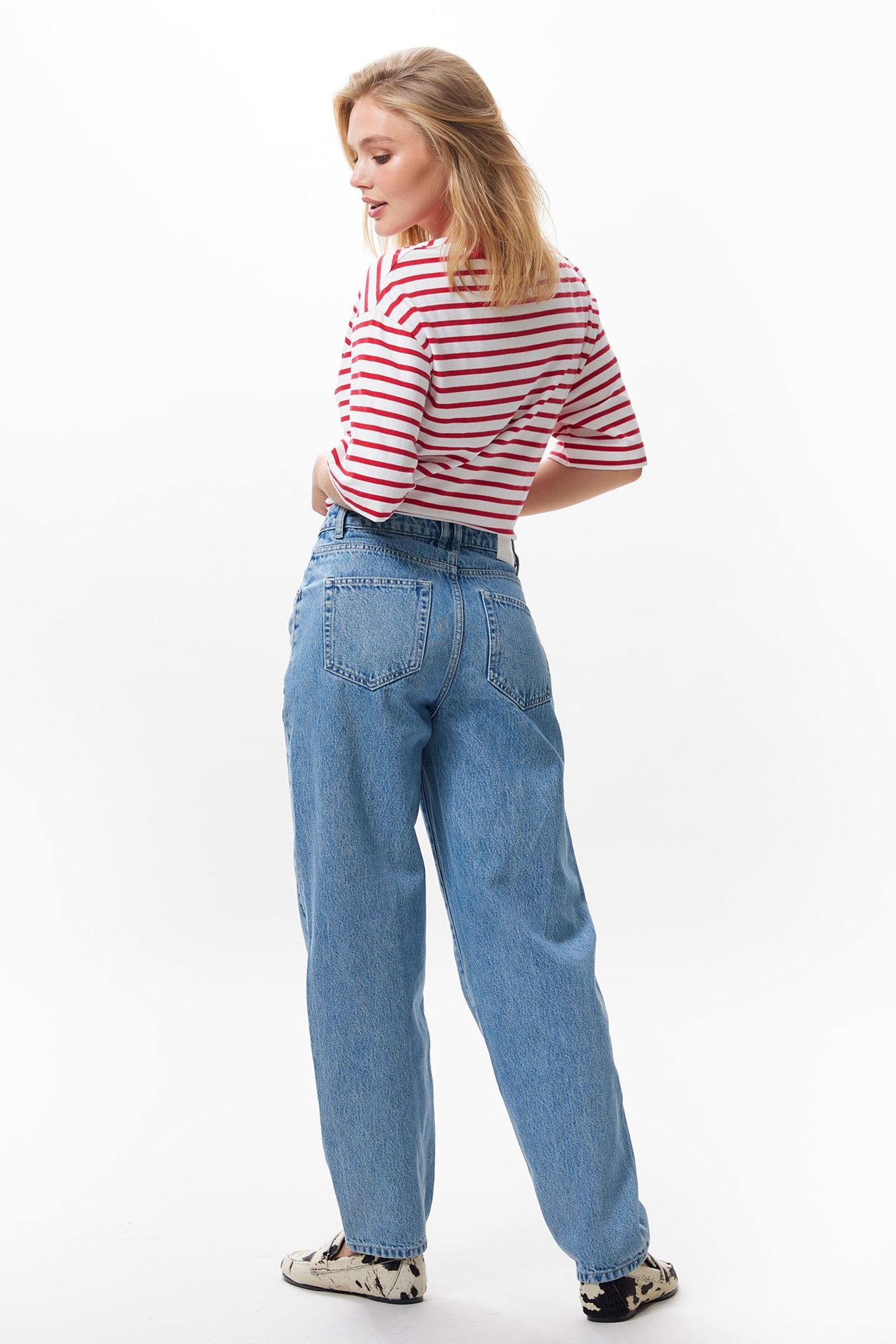 BARREL FIT JEANS WITH TOPSTITCH COUNTRY BLUE 2