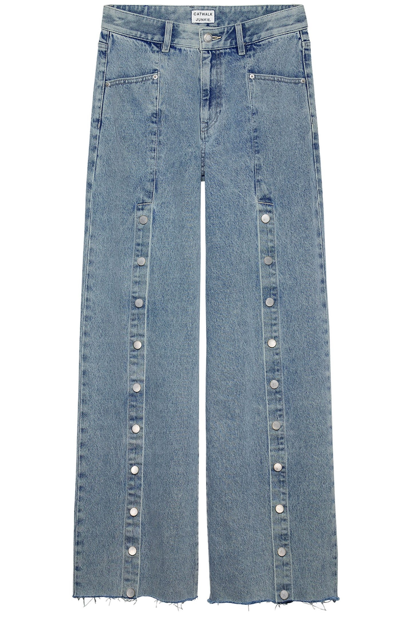 LOOSE JEANS WITH SNAP BUTTONS BLUE 4