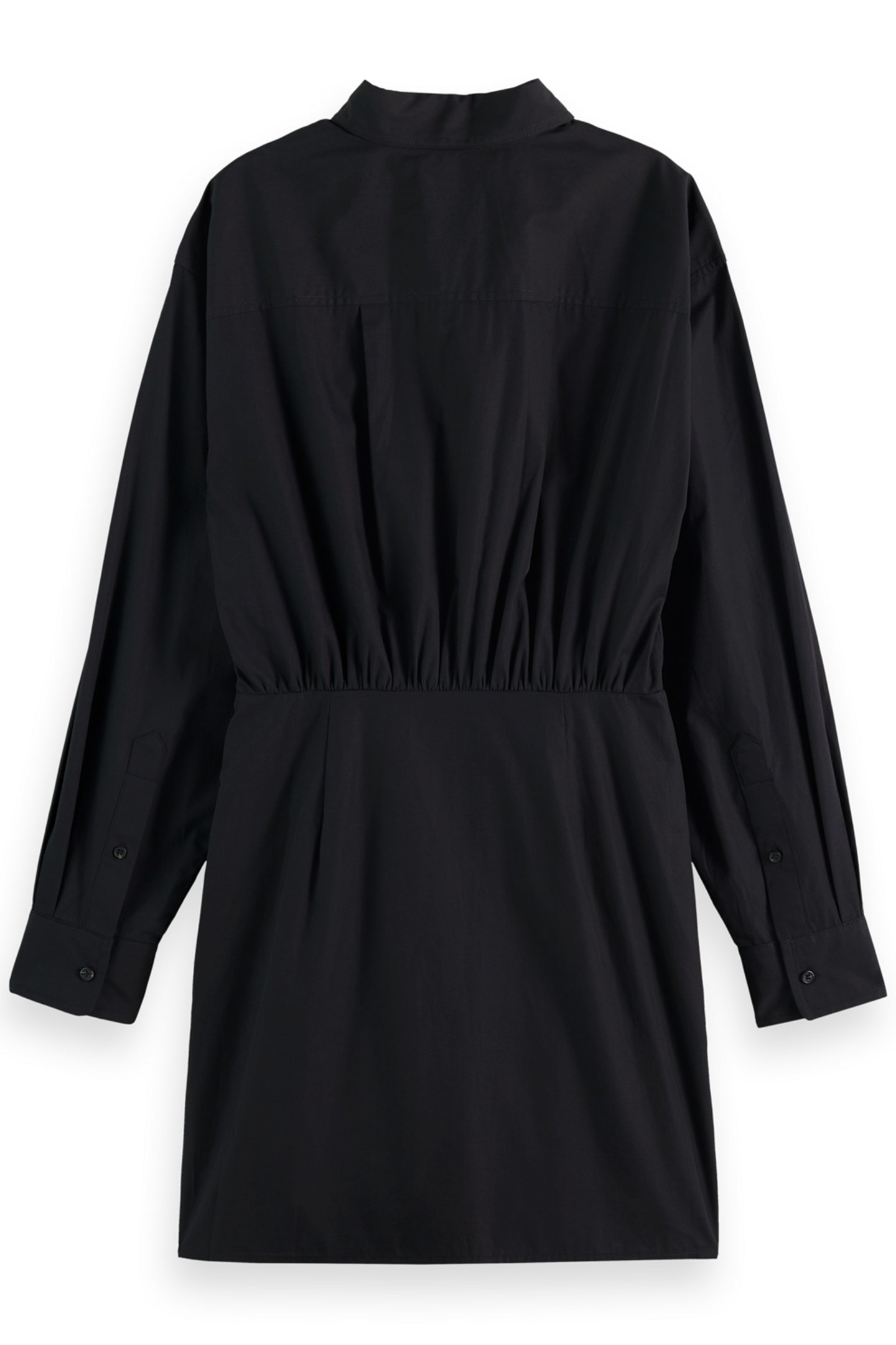 MINI POPLIN WRAP DRESS EVENING BLACK 2