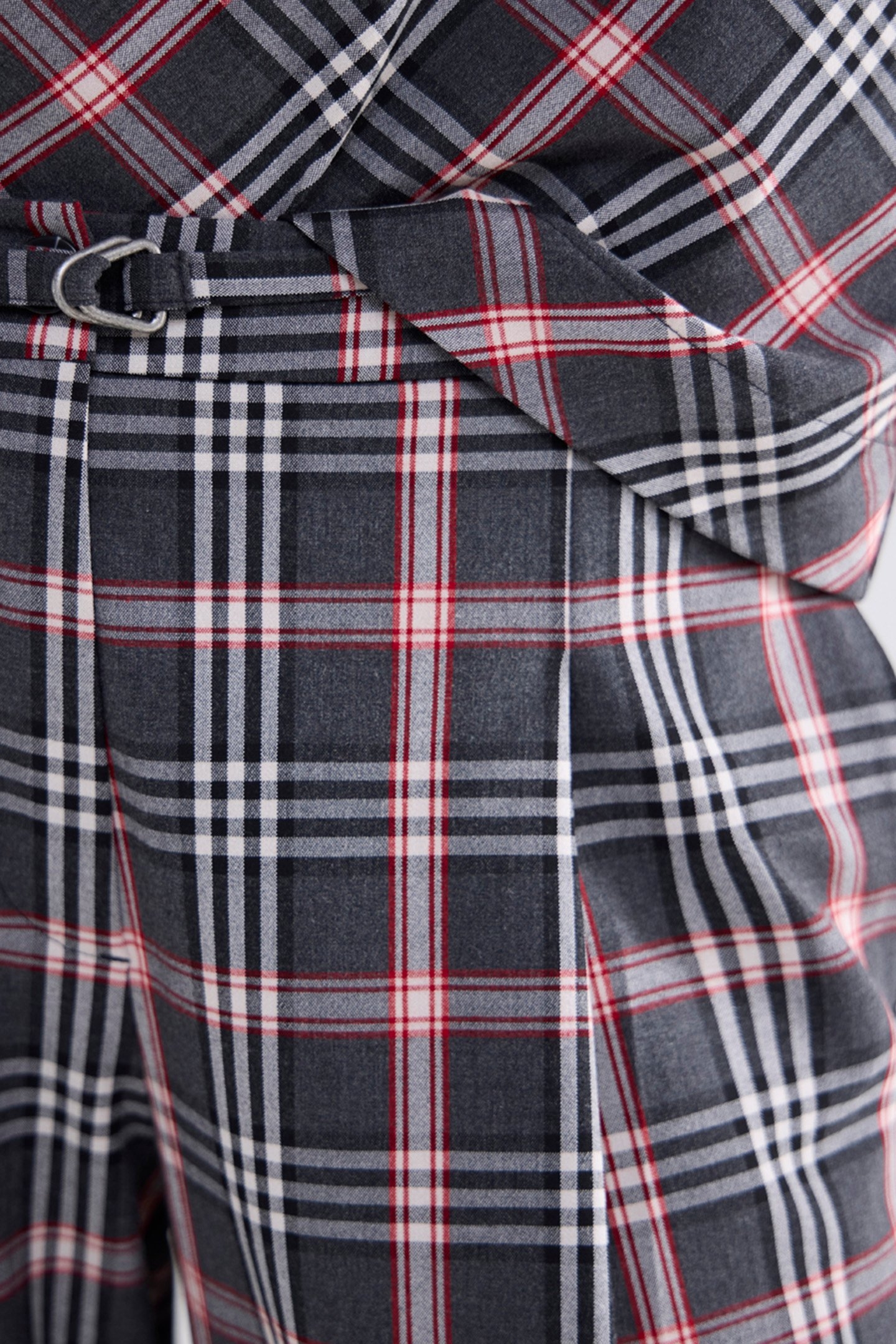 TROUSERS CHECK IN RED MULTICOLOUR 3