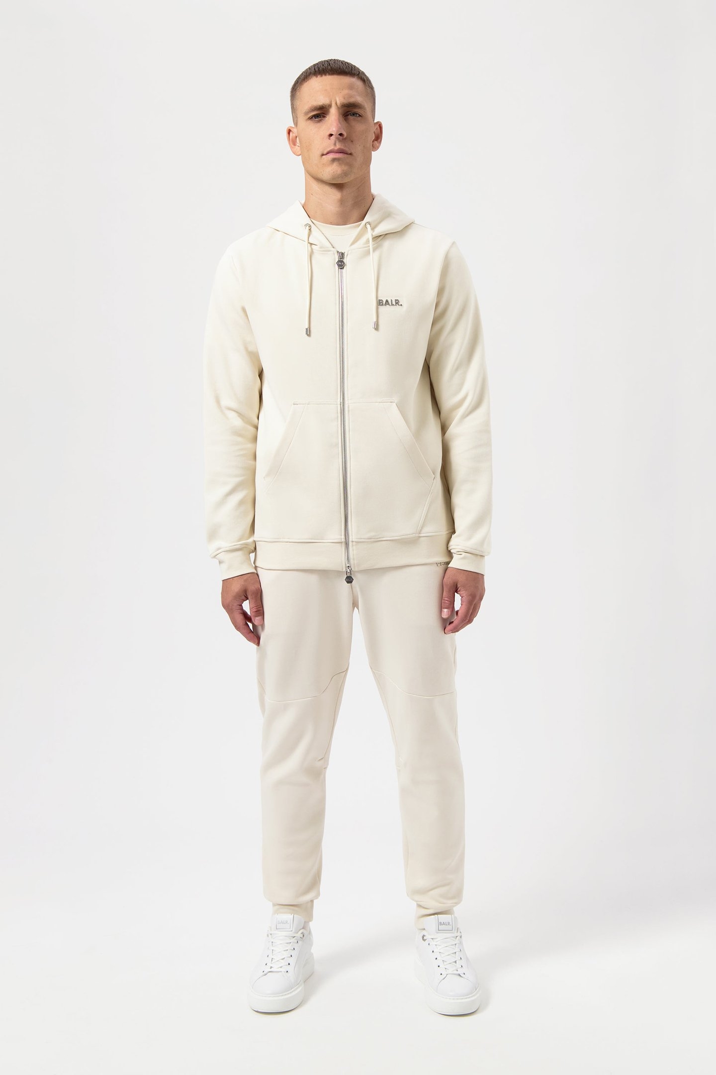 Q-SERIES REGULAR FIT ZIP THROUGH HOODIE WHITE SWAN 1