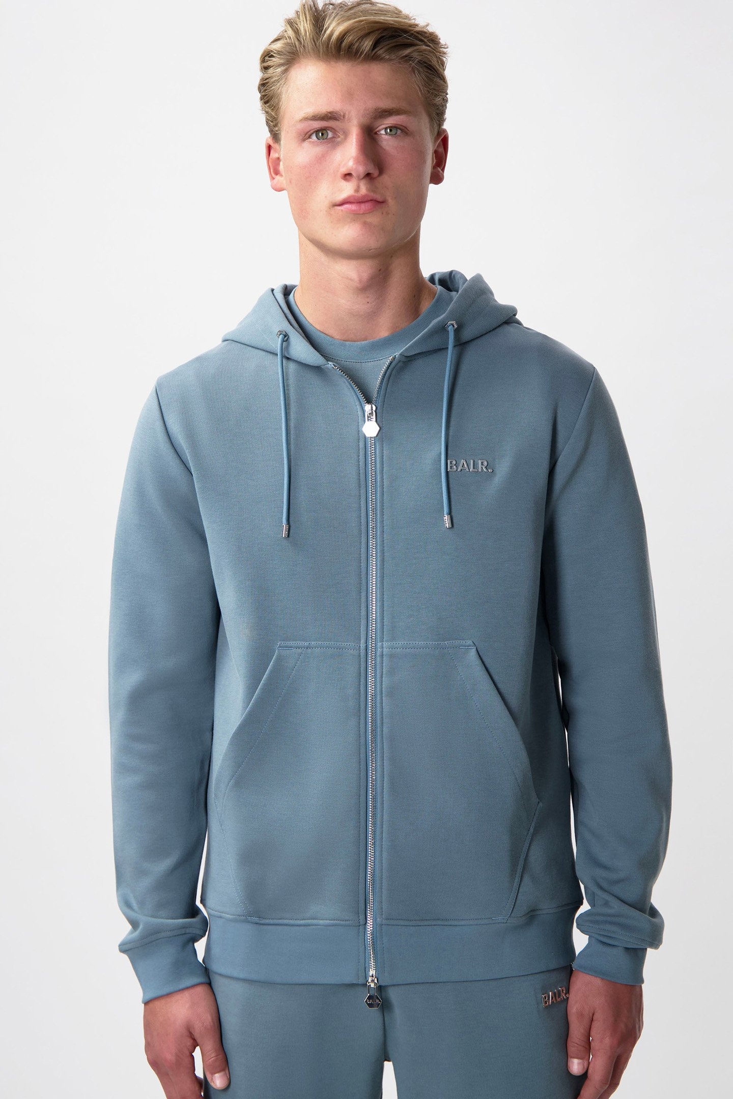 Q-SERIES REGULAR FIT ZIP THROUGH HOODIE GOBLIN BLUE 1