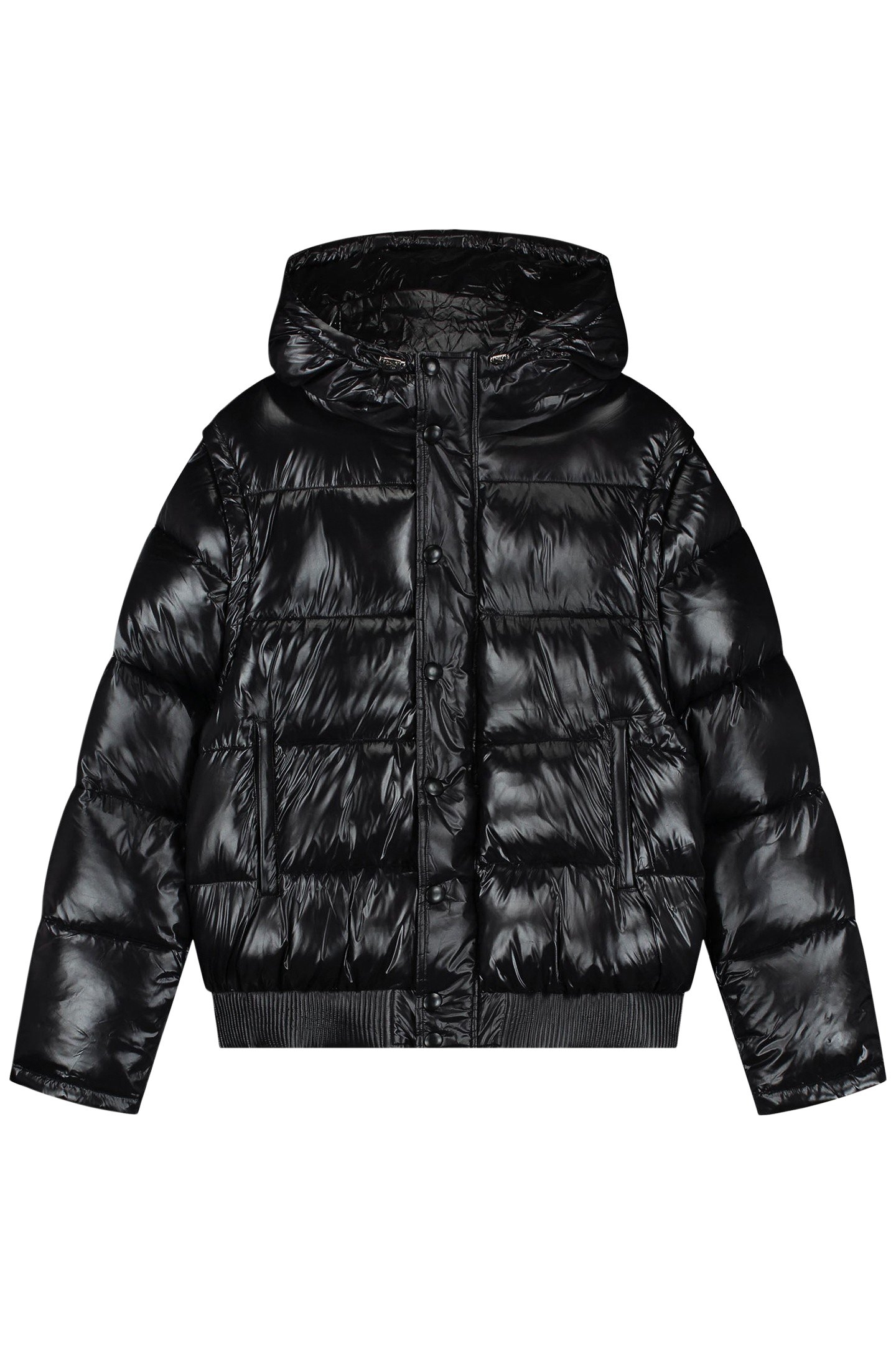 LEO PUFFER JACKET JET BLACK 3