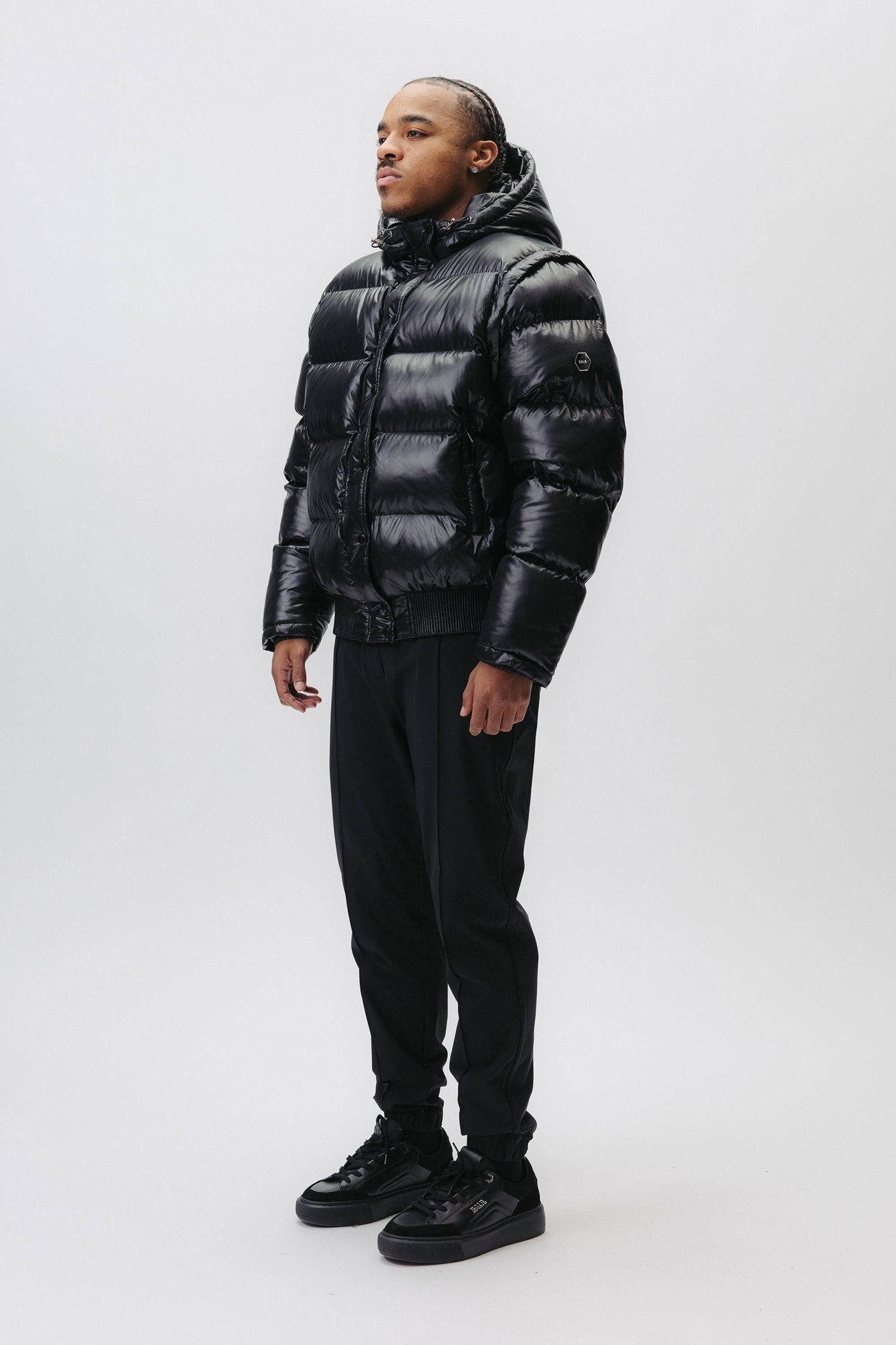LEO PUFFER JACKET JET BLACK 5