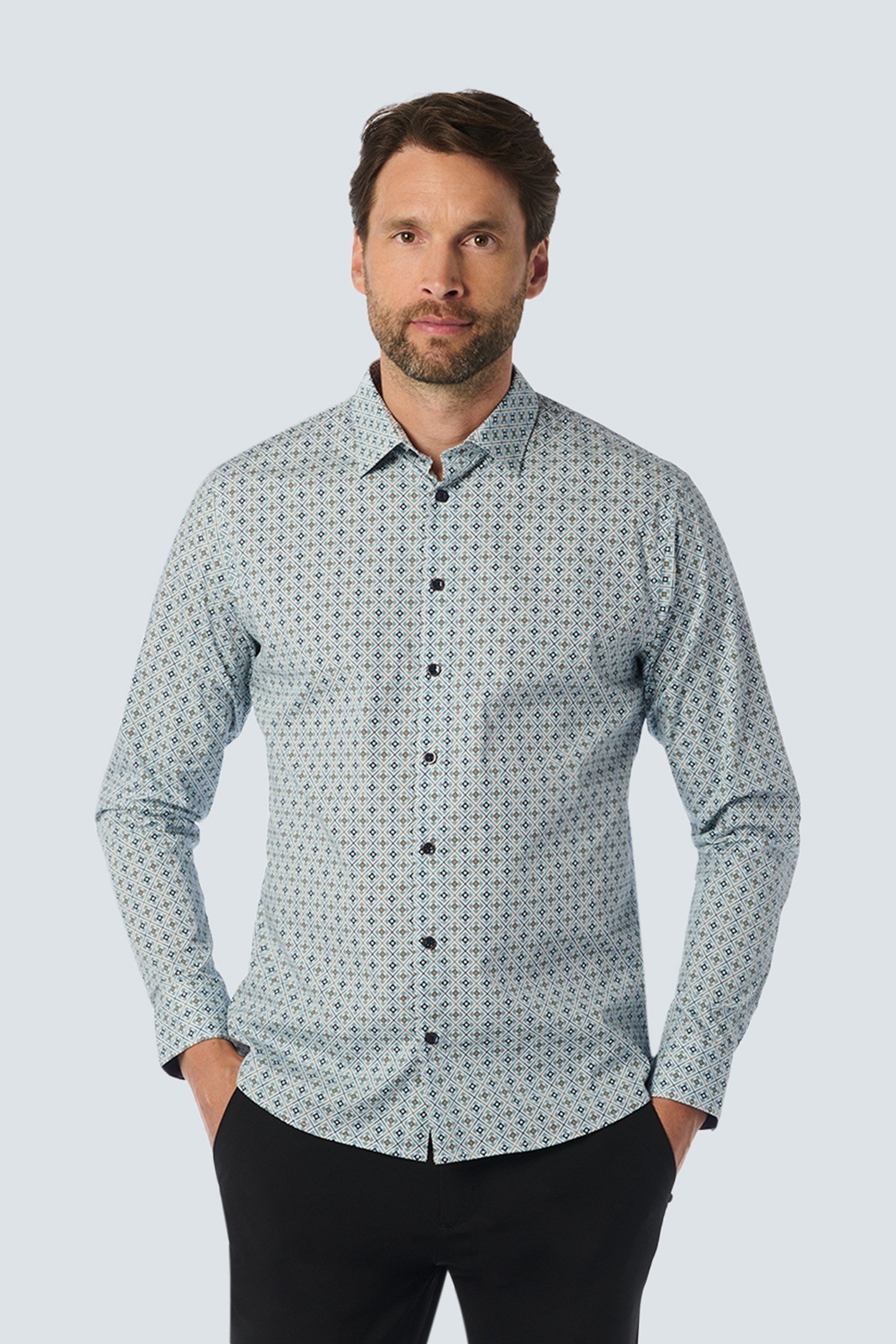 SHIRT STRETCH ALLOVER PRINTED CLOUD 1