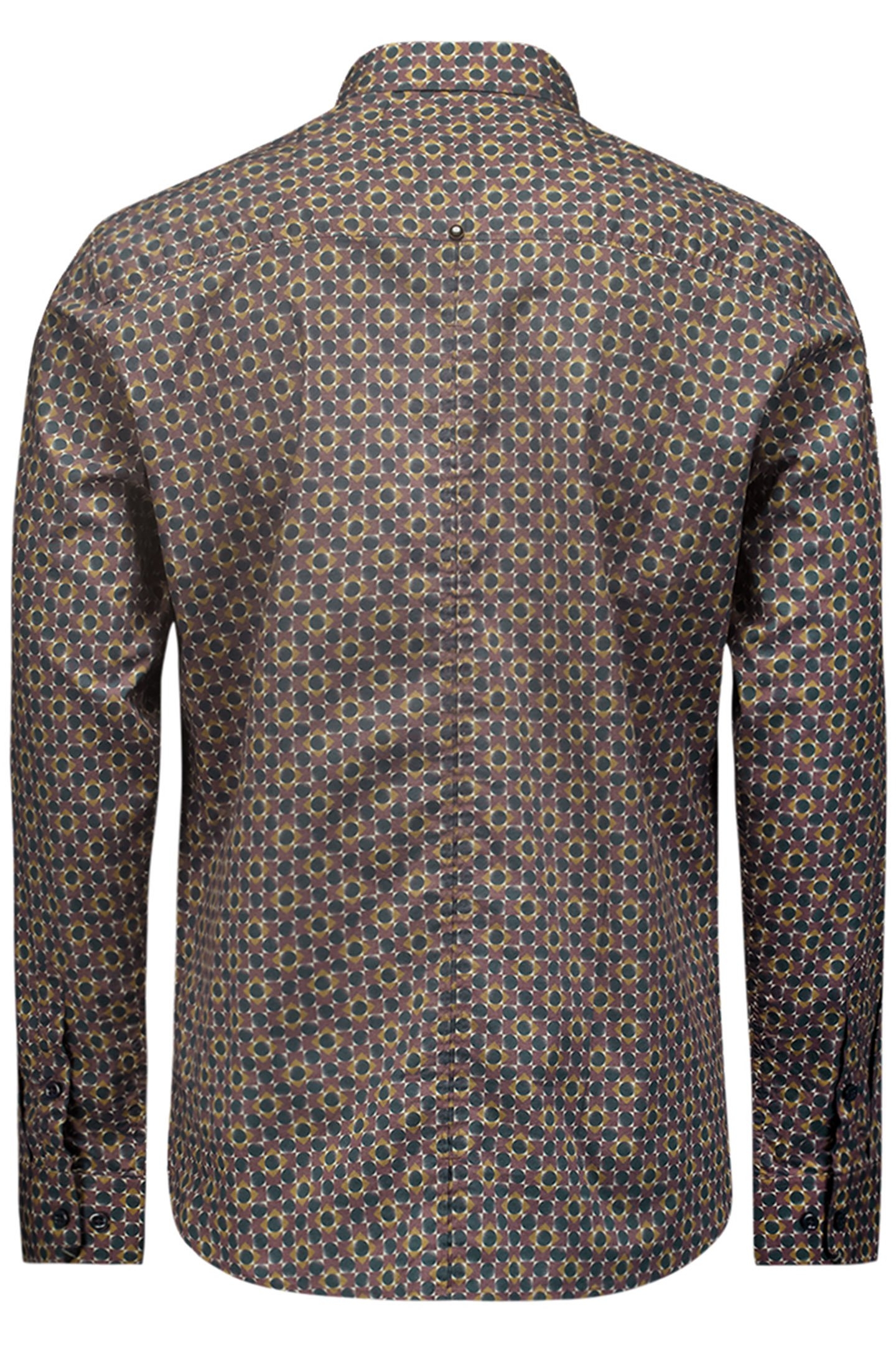SHIRT STRETCH ALLOVER PRINTED AUBERGINE 5