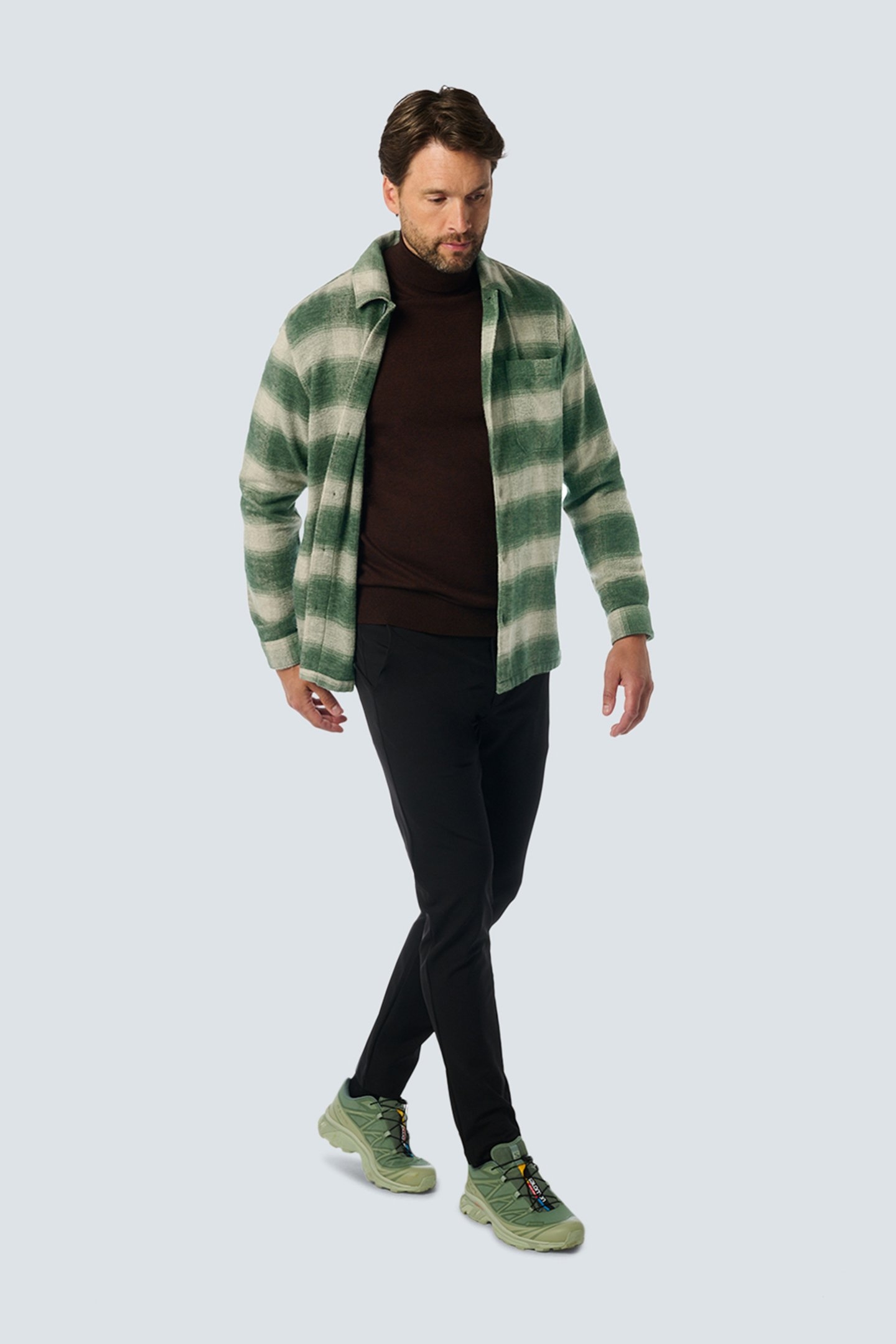 SHIRT CHECK DARK GREEN 3