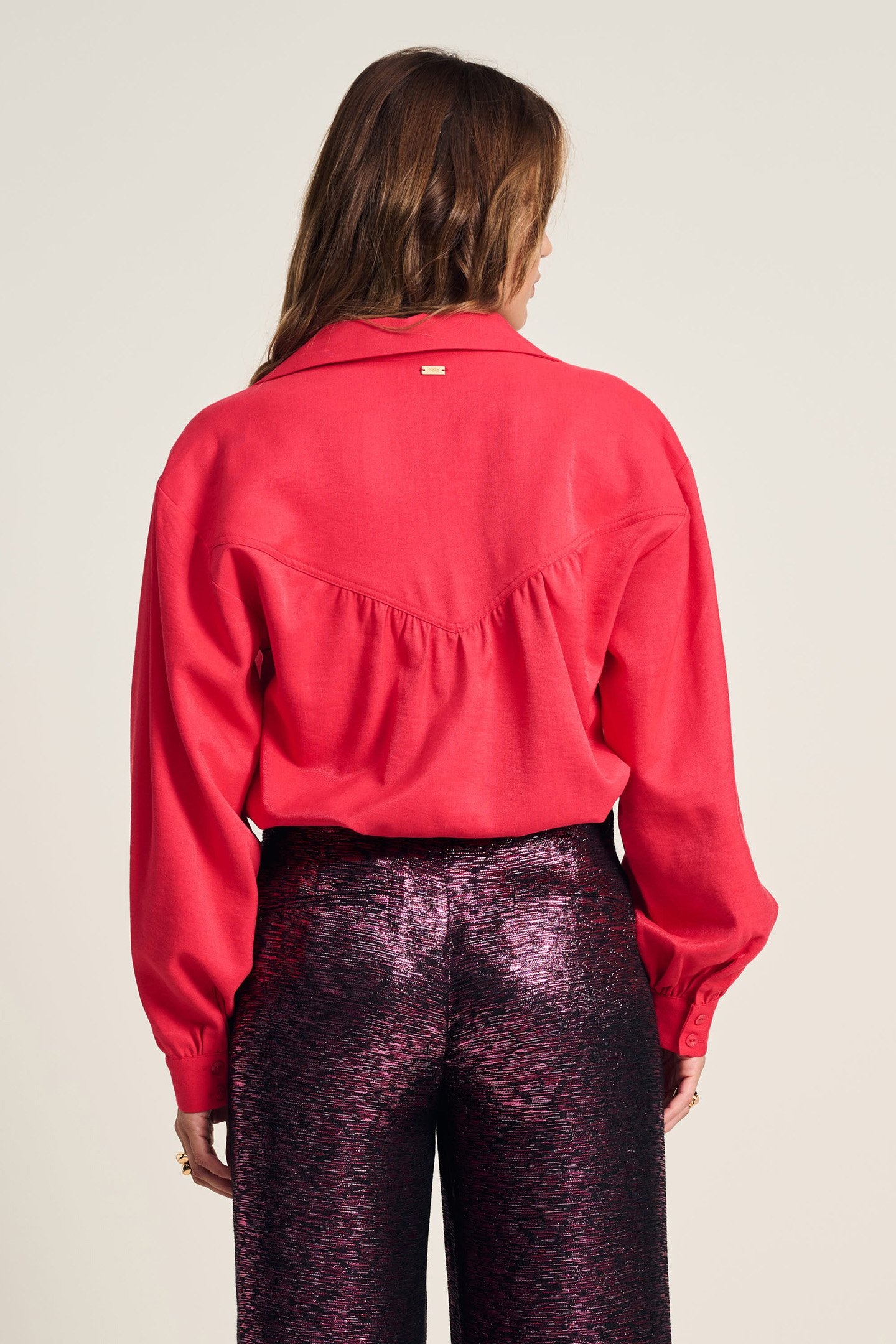 BLOUSE - VIOLET SHIMMER VIBRANT PINK 2