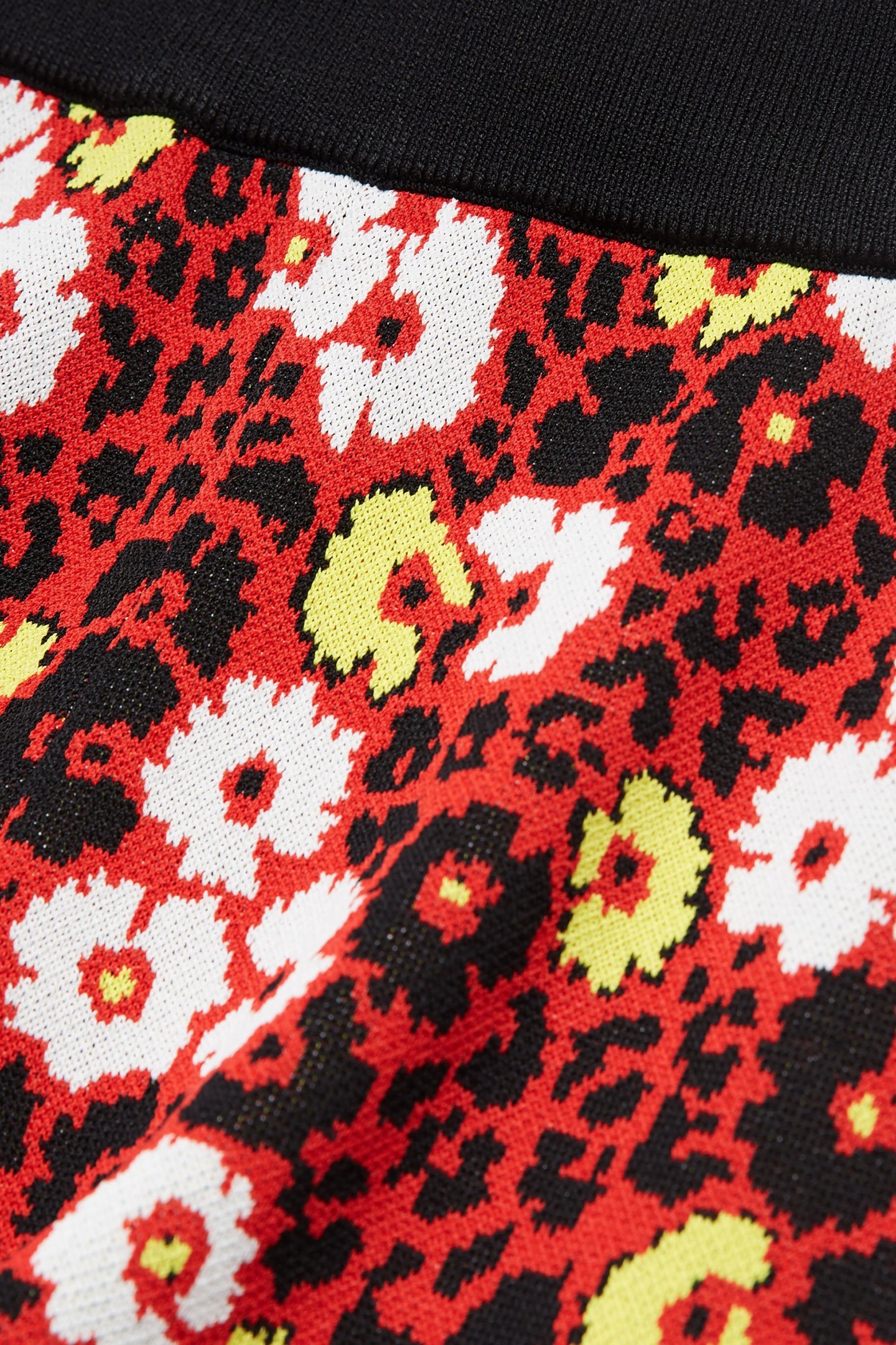 FLOWER JACQUARD VISCOSE LEGGINGS DARK RED 7