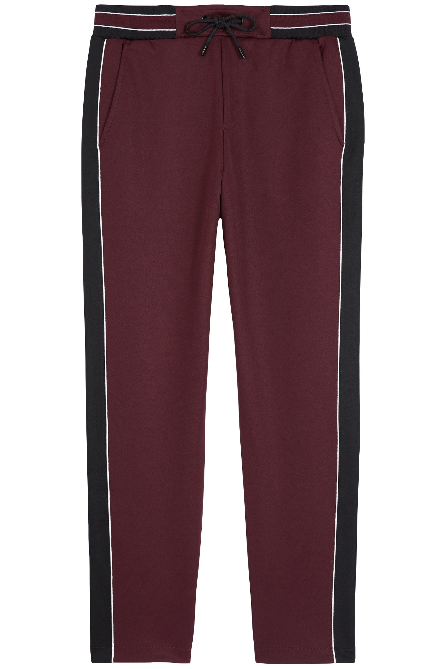 JOGGING JACKETS WITH CONTRASTING STRIPS BURGUNDY 4