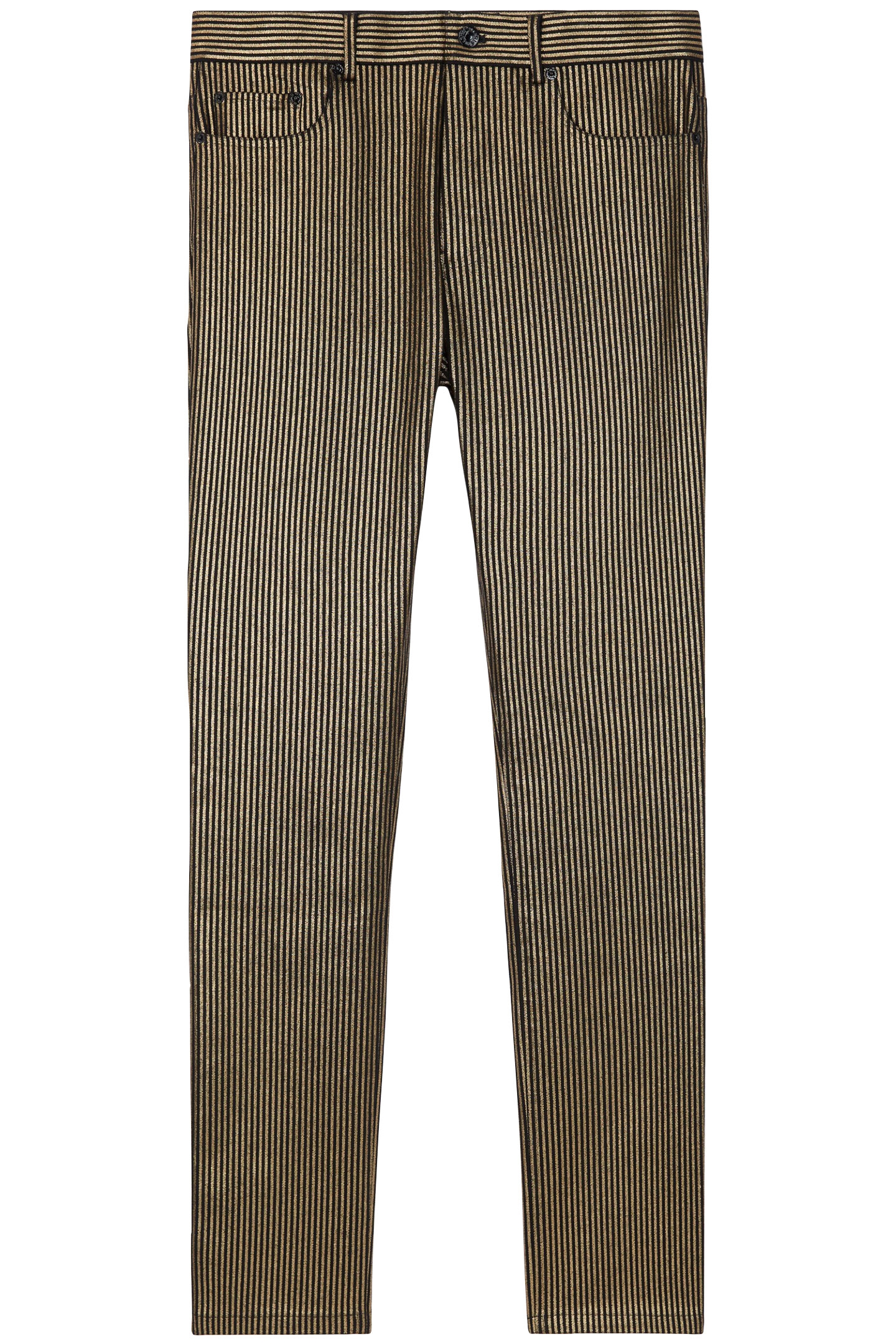 SLIM GOLD STRIPE JEANS BLACK/GOLD 1