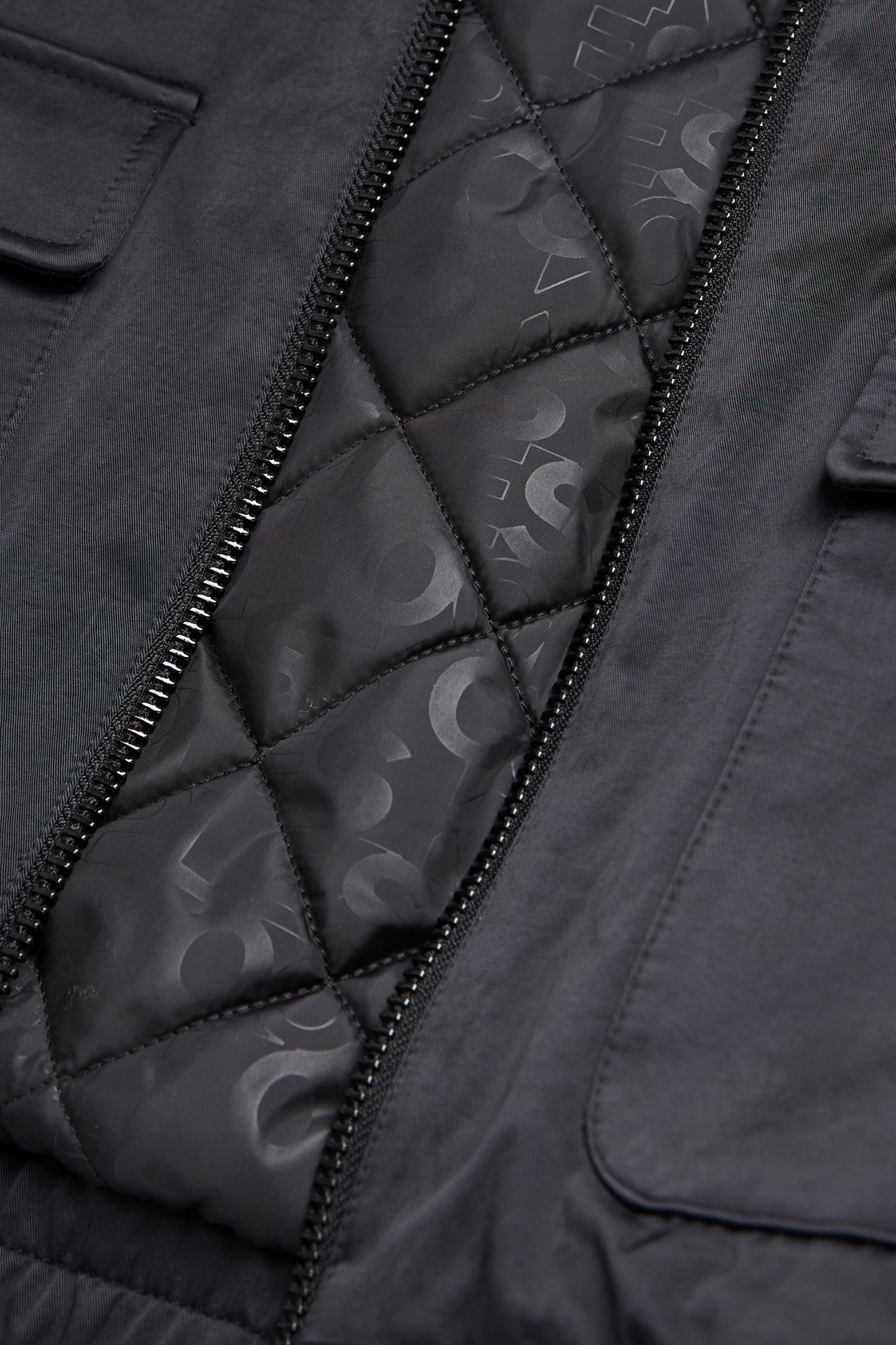BOMBER BI-MATERIAL SATIN WITH REFLECTIVE DETAILS BLACK 2