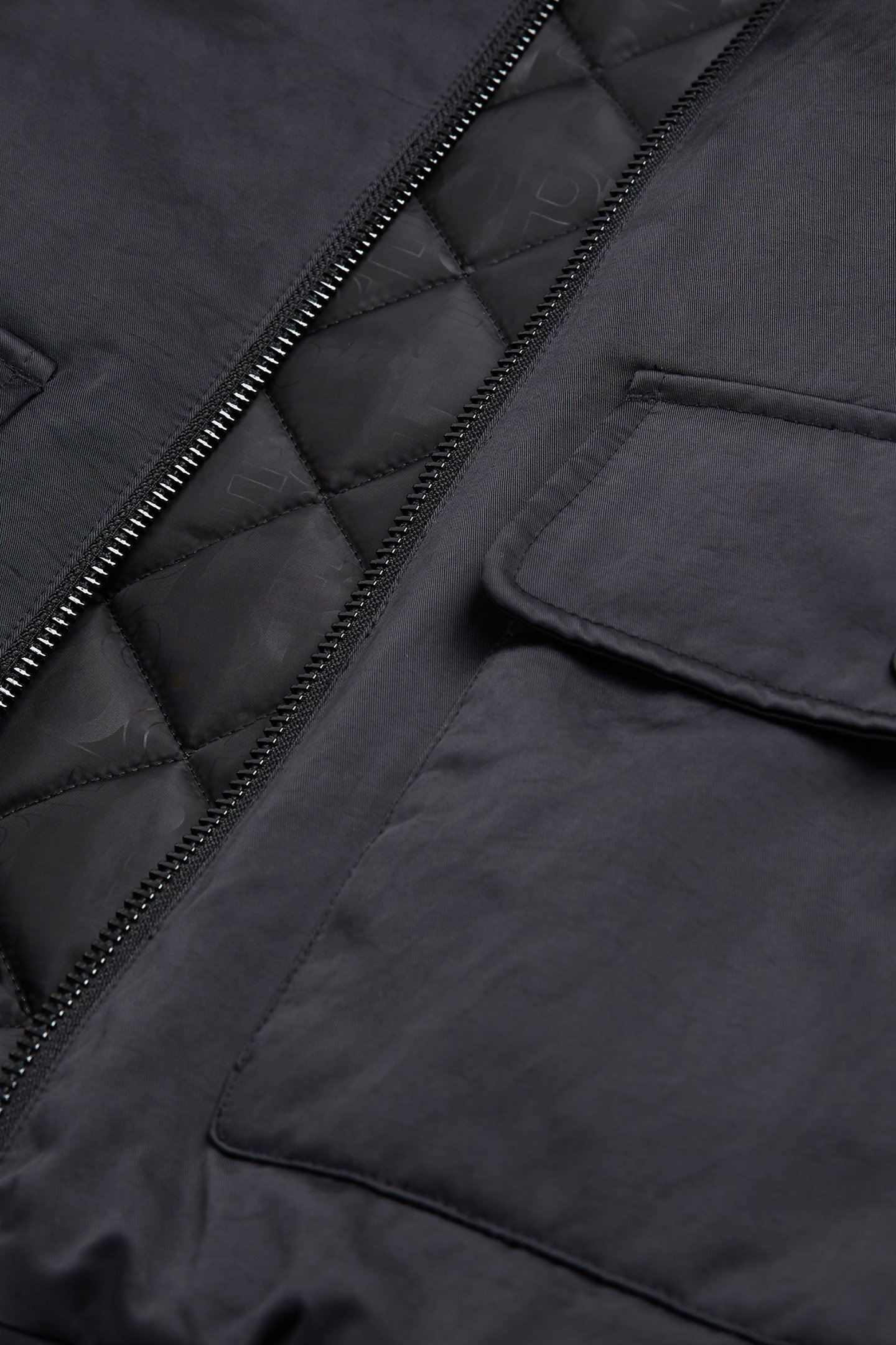 BOMBER BI-MATERIAL SATIN BLACK 2