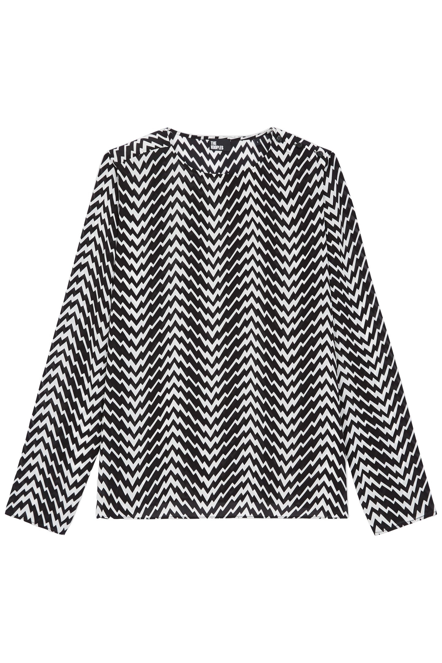 TOP SLEEVES LONGUES PRINT ZIG ZAG BLACK WHITE 1