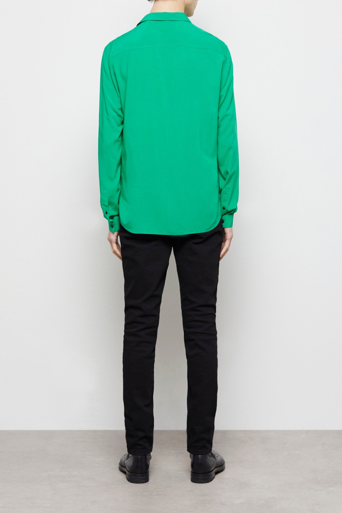 LONG-SLEEVED SHIRT WITH CLASSIC COLLAR GREEN 3