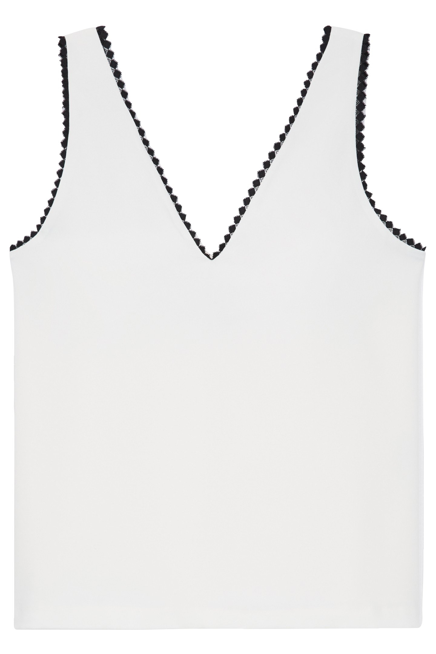 SLEEVELESS TOP WITH LACE DETAIL ECRU 4