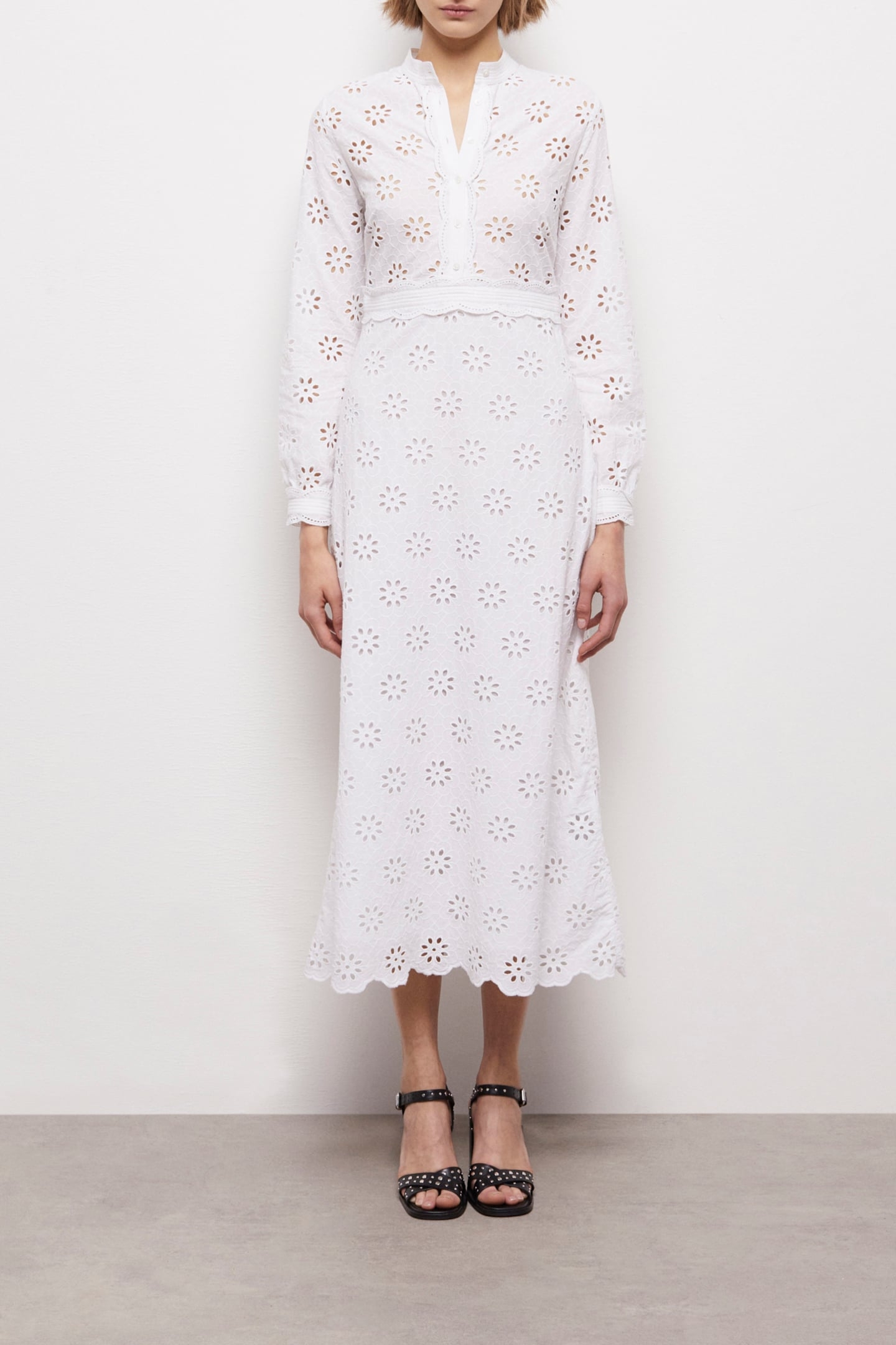 BRODERIE ANGLAISE DRESS WHITE 1