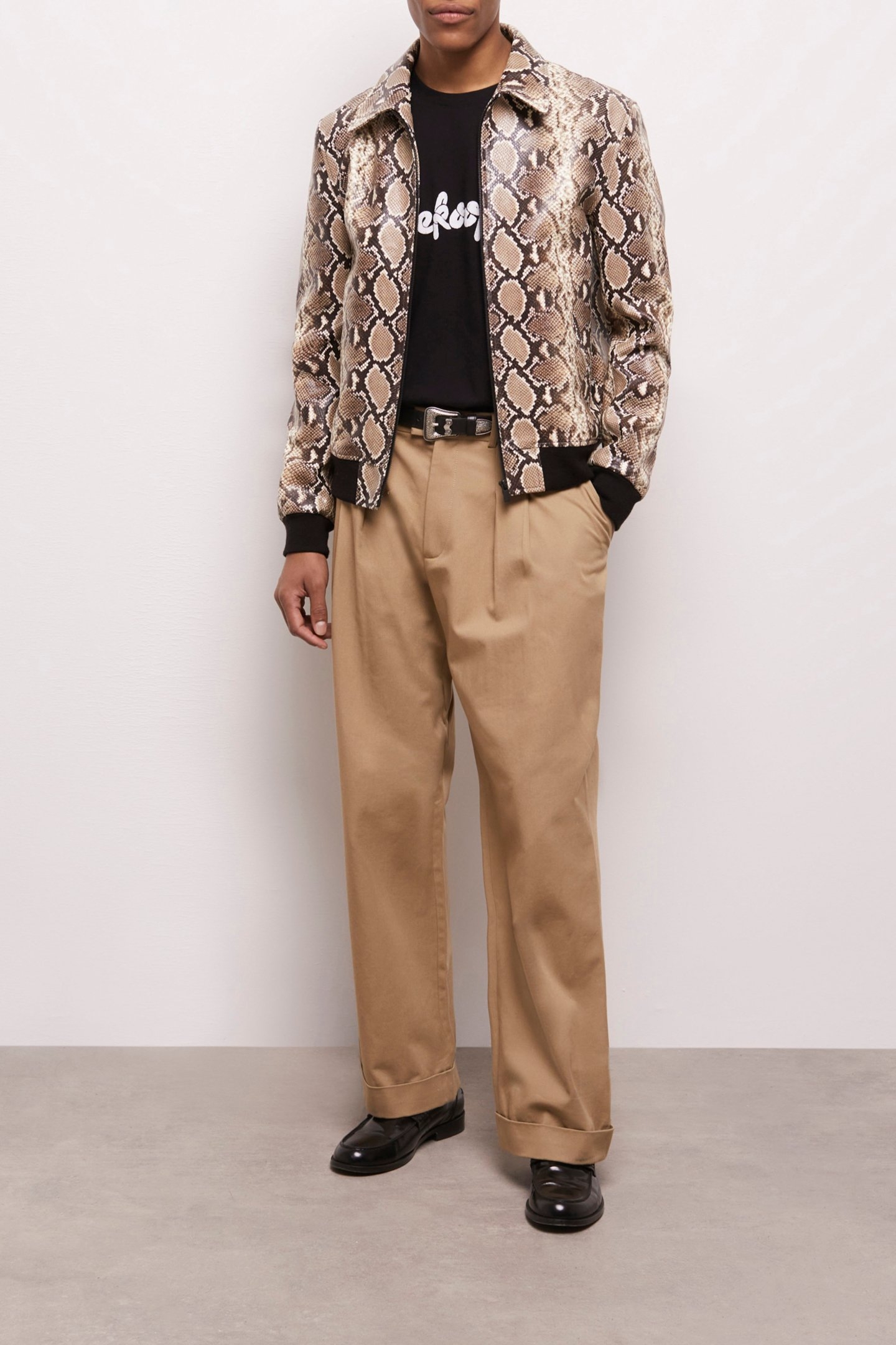 PLEATED TROUSERS WITH TURNS CAMEL 4