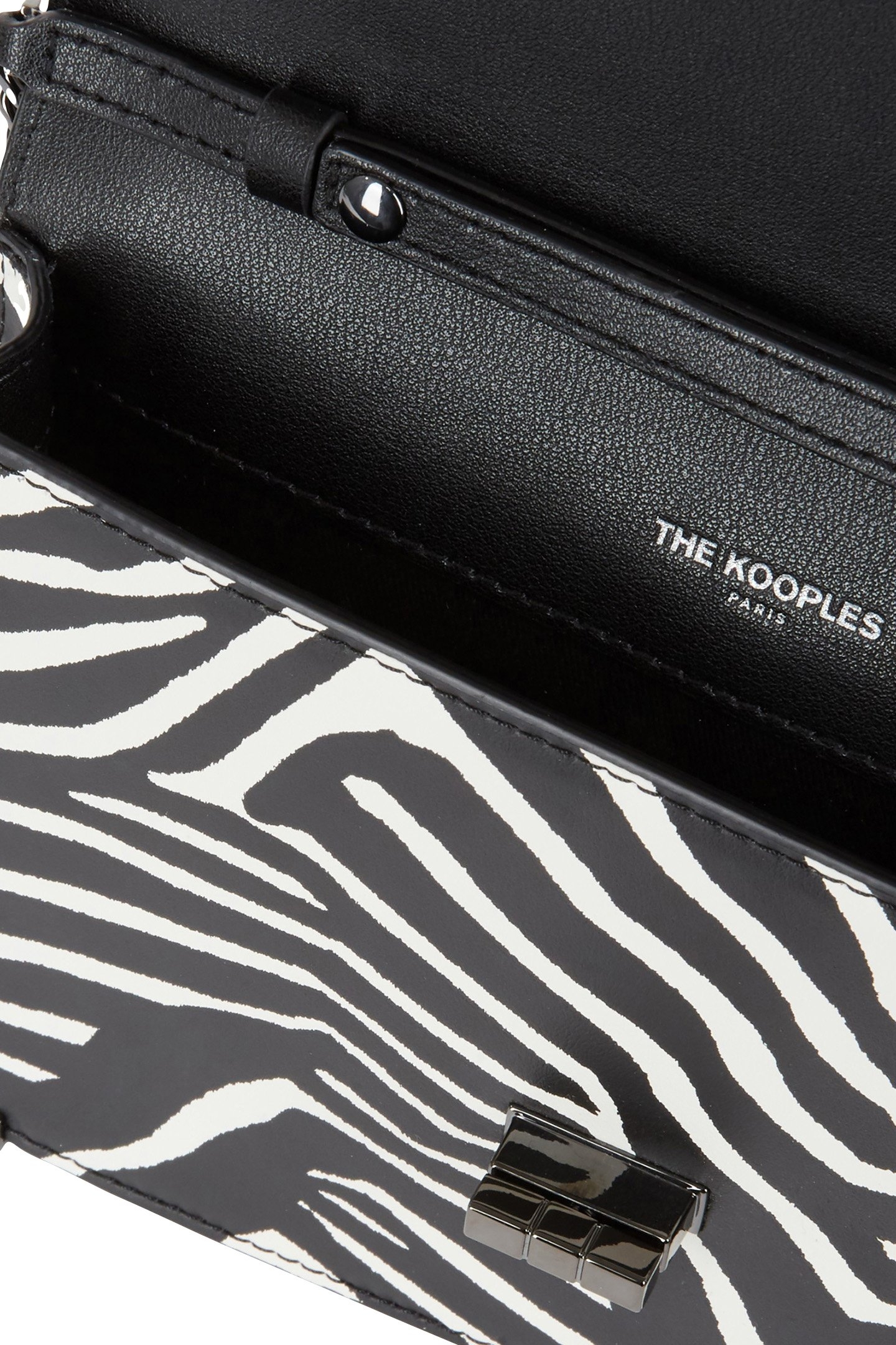 EMILY MEDIUM ZEBRA PRINT POUCH BLACK/WHITE 4