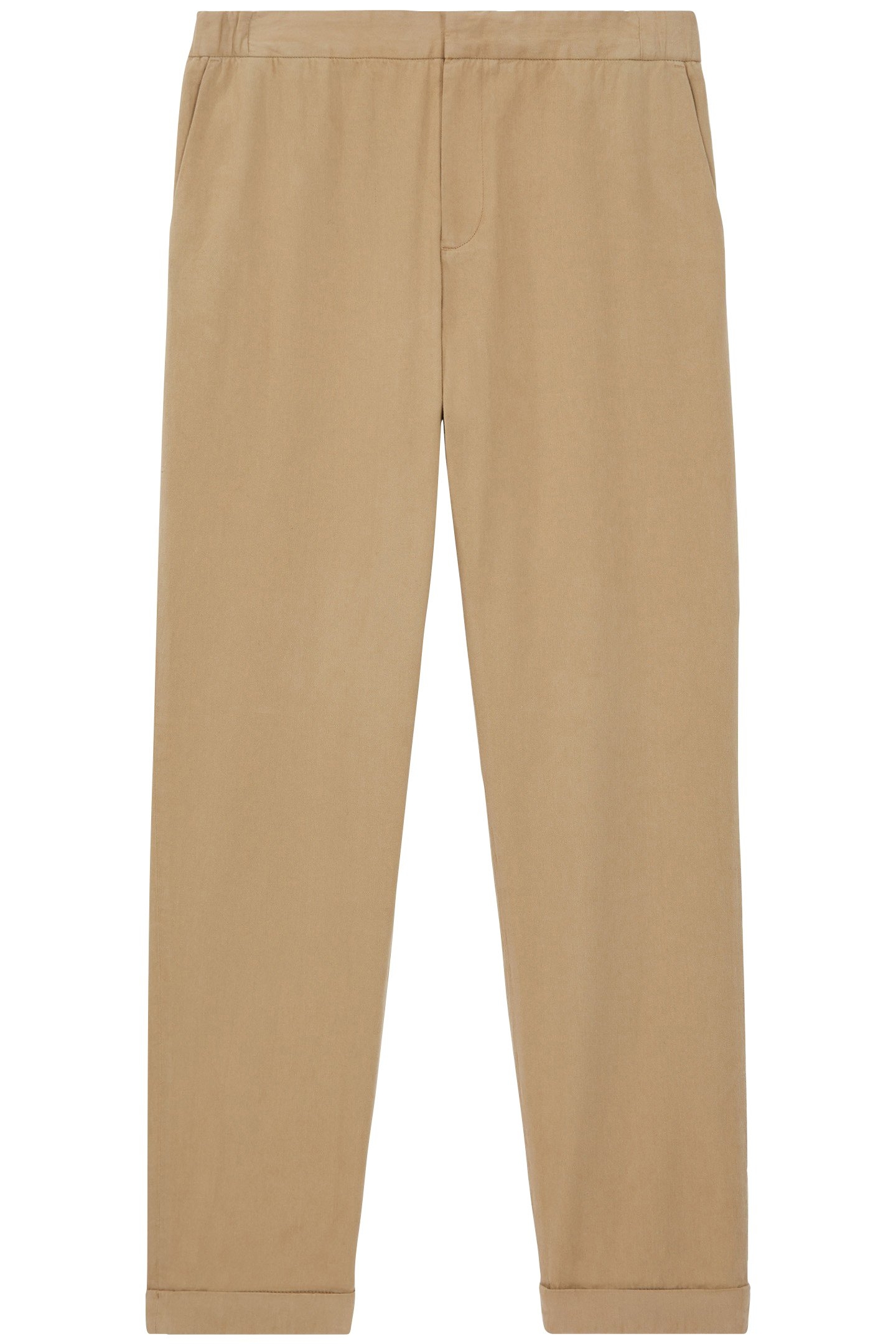 STRAIGHT PANTS WITH SEMI-ELASTICATED WAISTBAND BEIGE 3