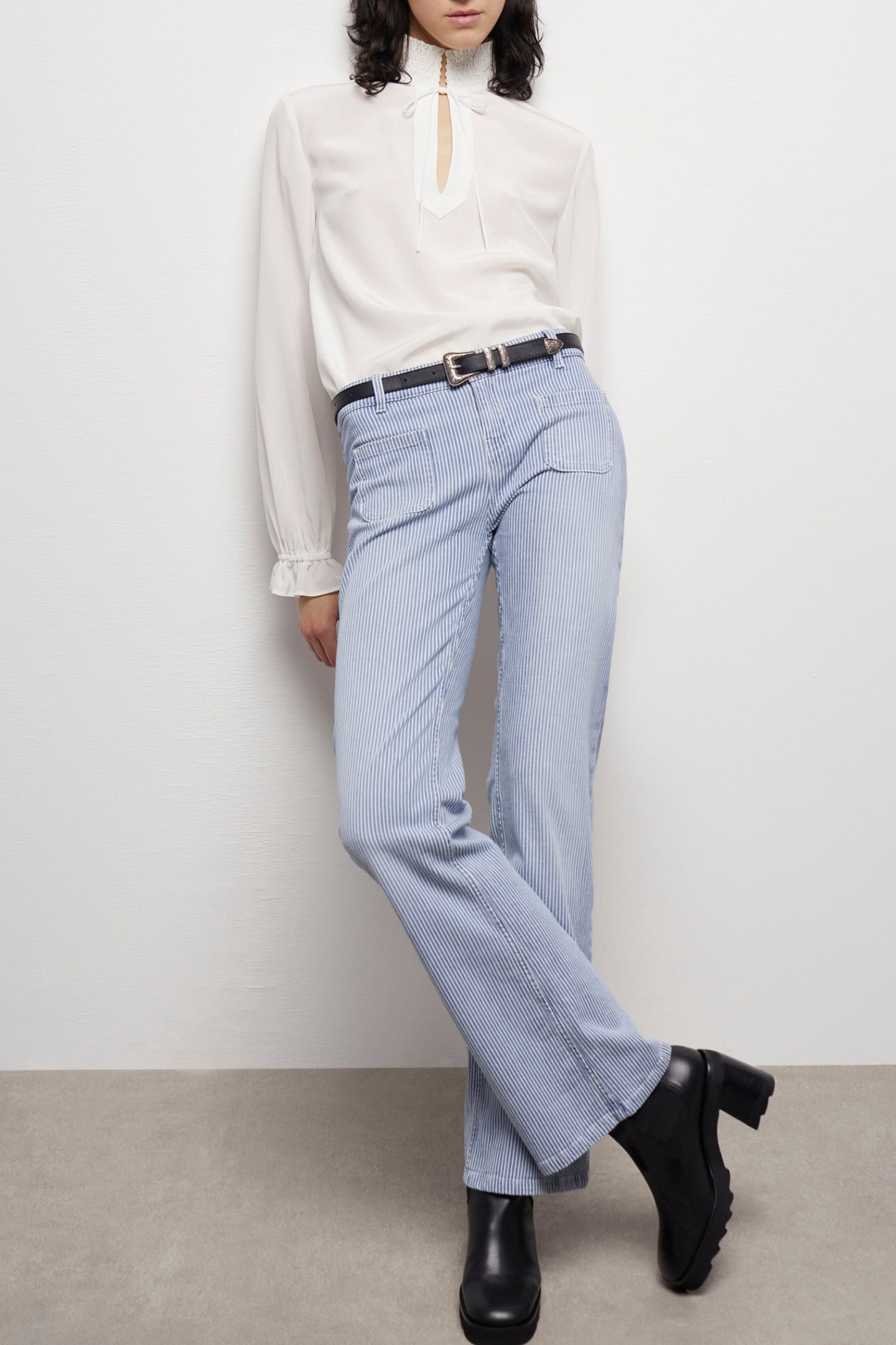 TOP A LONG SLEEVES COL SMOCKE WHITE 4