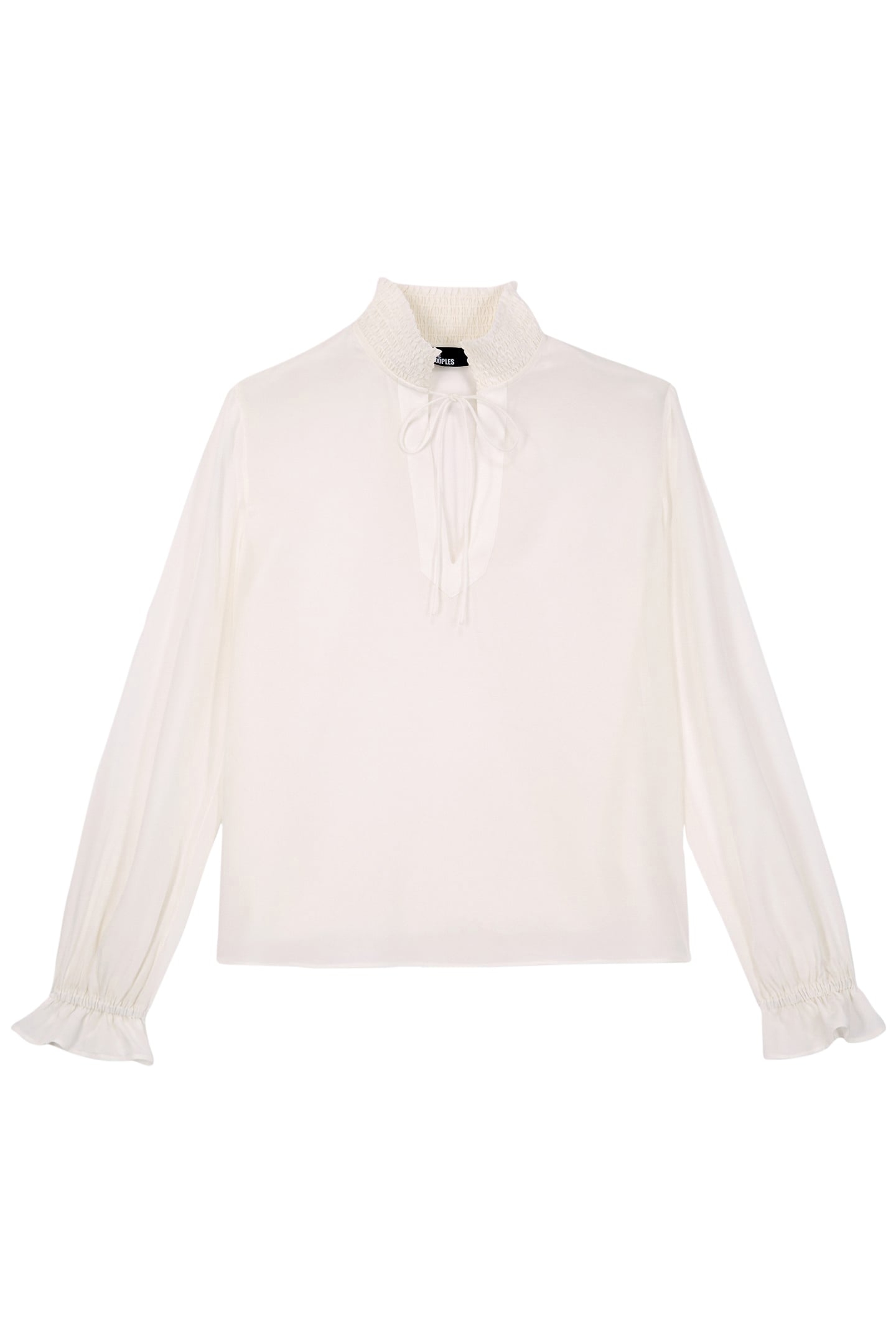 TOP A LONG SLEEVES COL SMOCKE WHITE 3