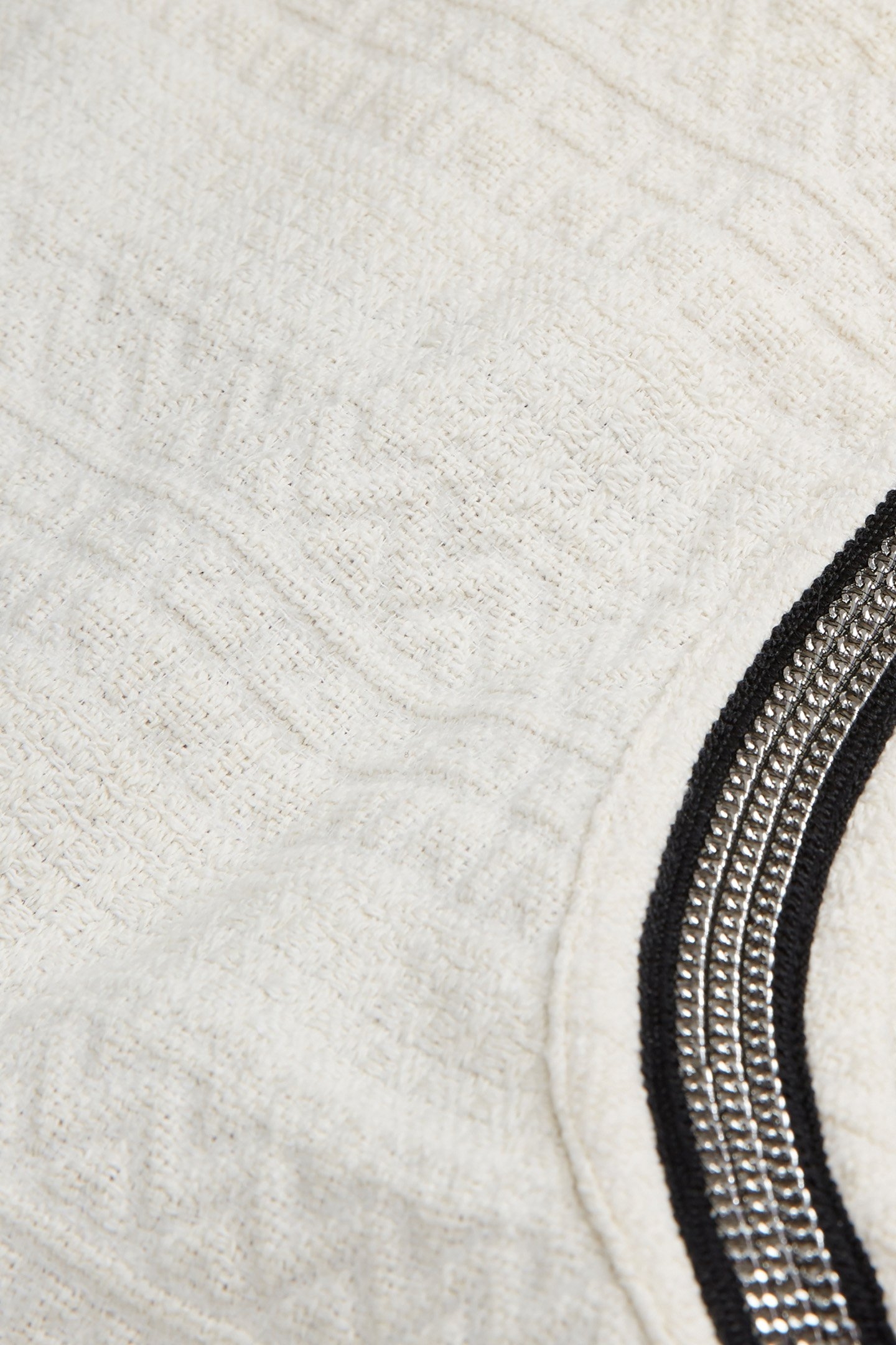 SLEEVELESS DRESS WITH CHAINS ECRU 7