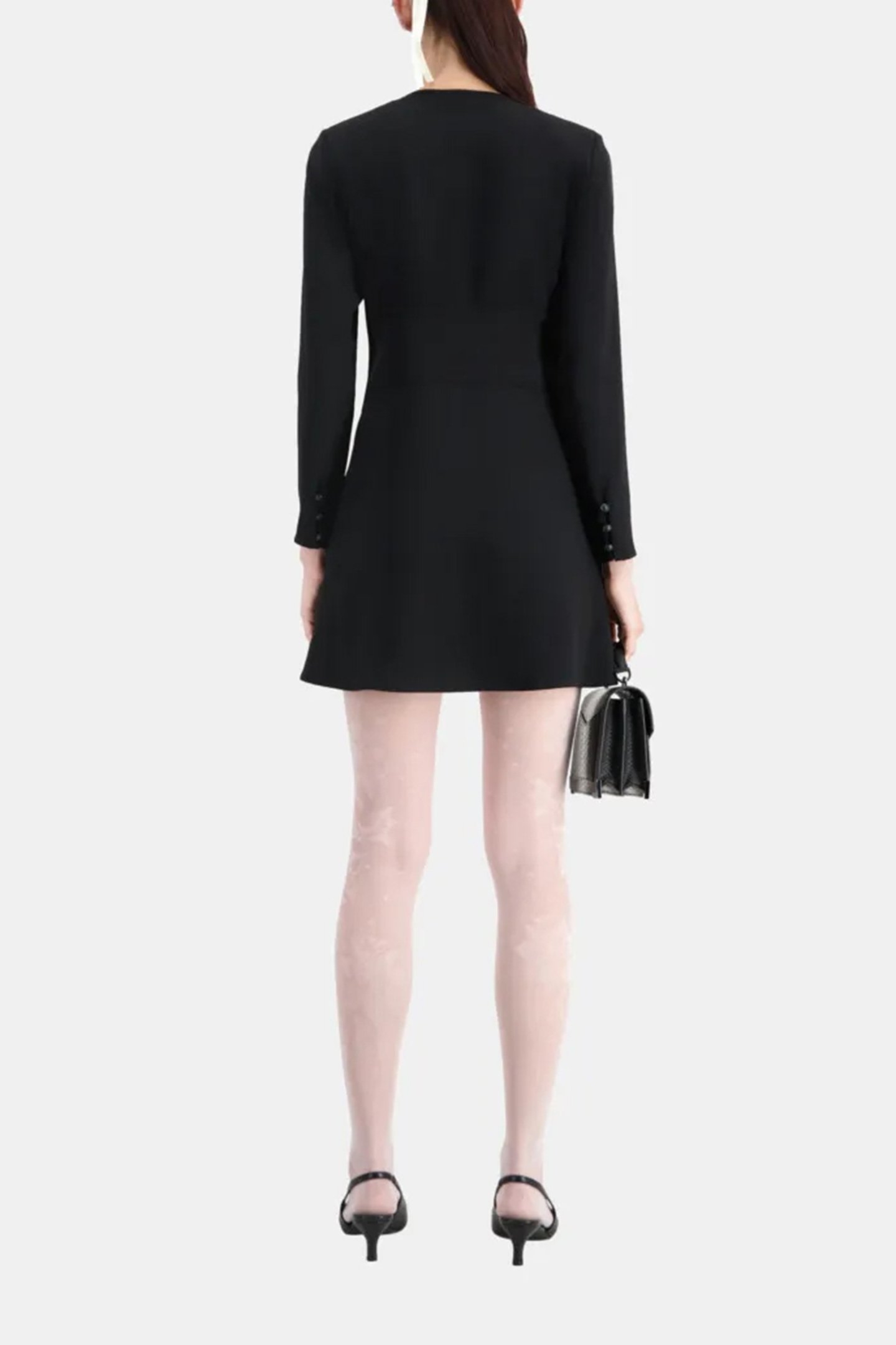 SHORT DRESS WITH LONG SLEEVES BLACK 2