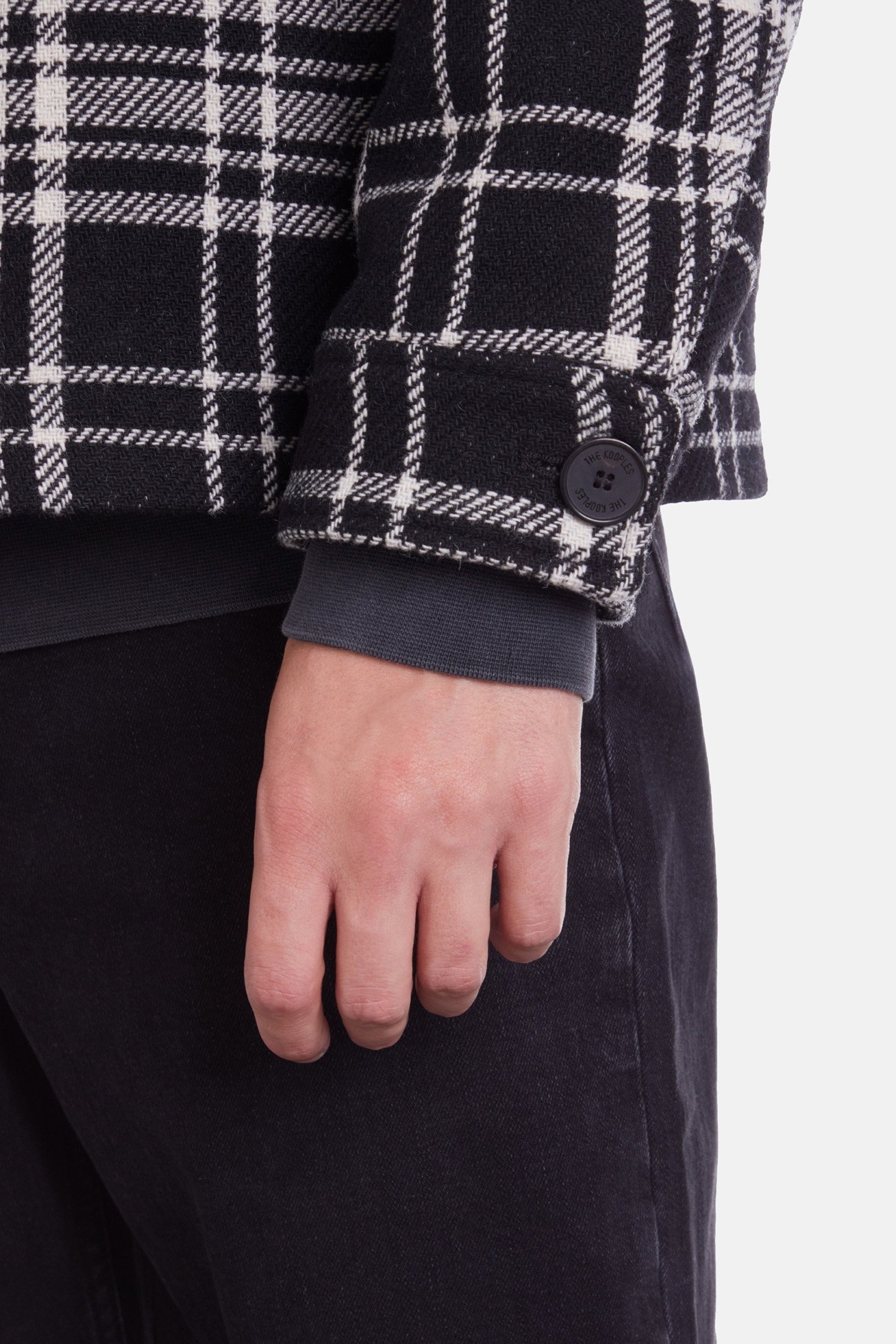 UNLINED OVERSHIRT JACKET BLACK WHITE 6