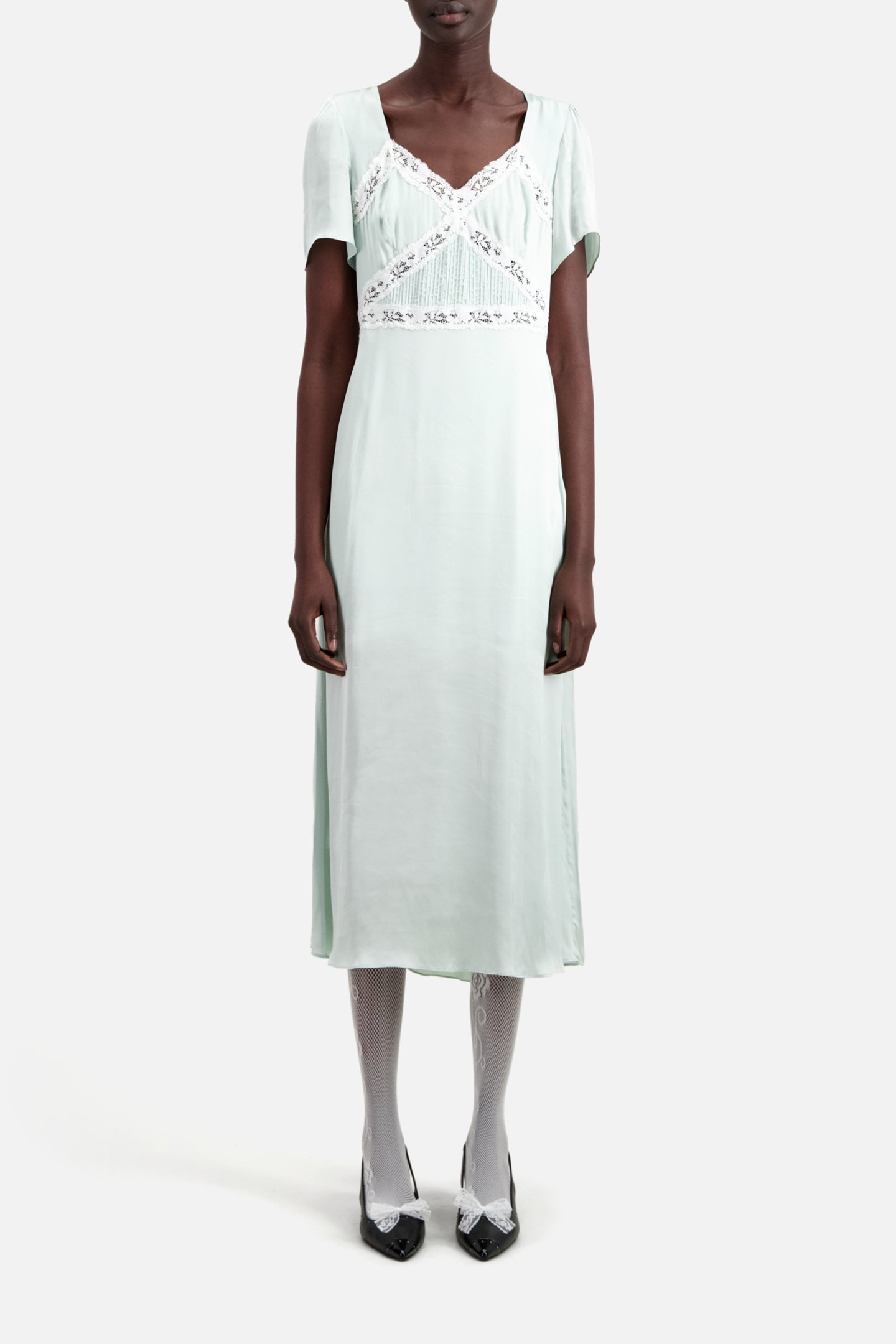 MC LONG DRESS WITH LACE TOP OCEAN 2