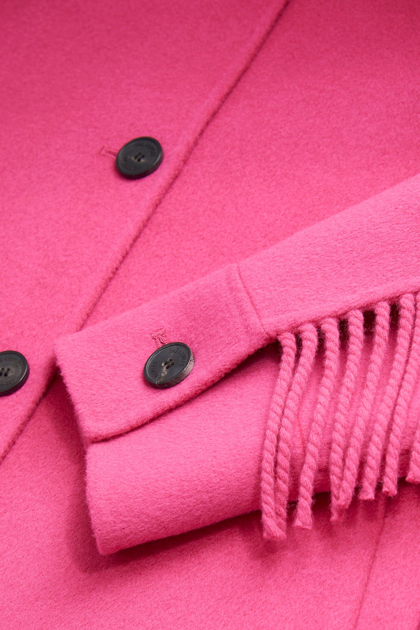 FRINGE DOUBLE FACE JACKET FUSHIA 6