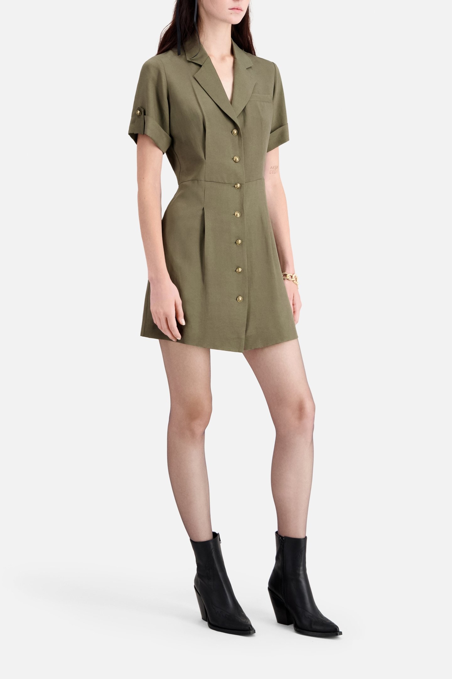 SHORT SLEEVE DRESS KAKI 5