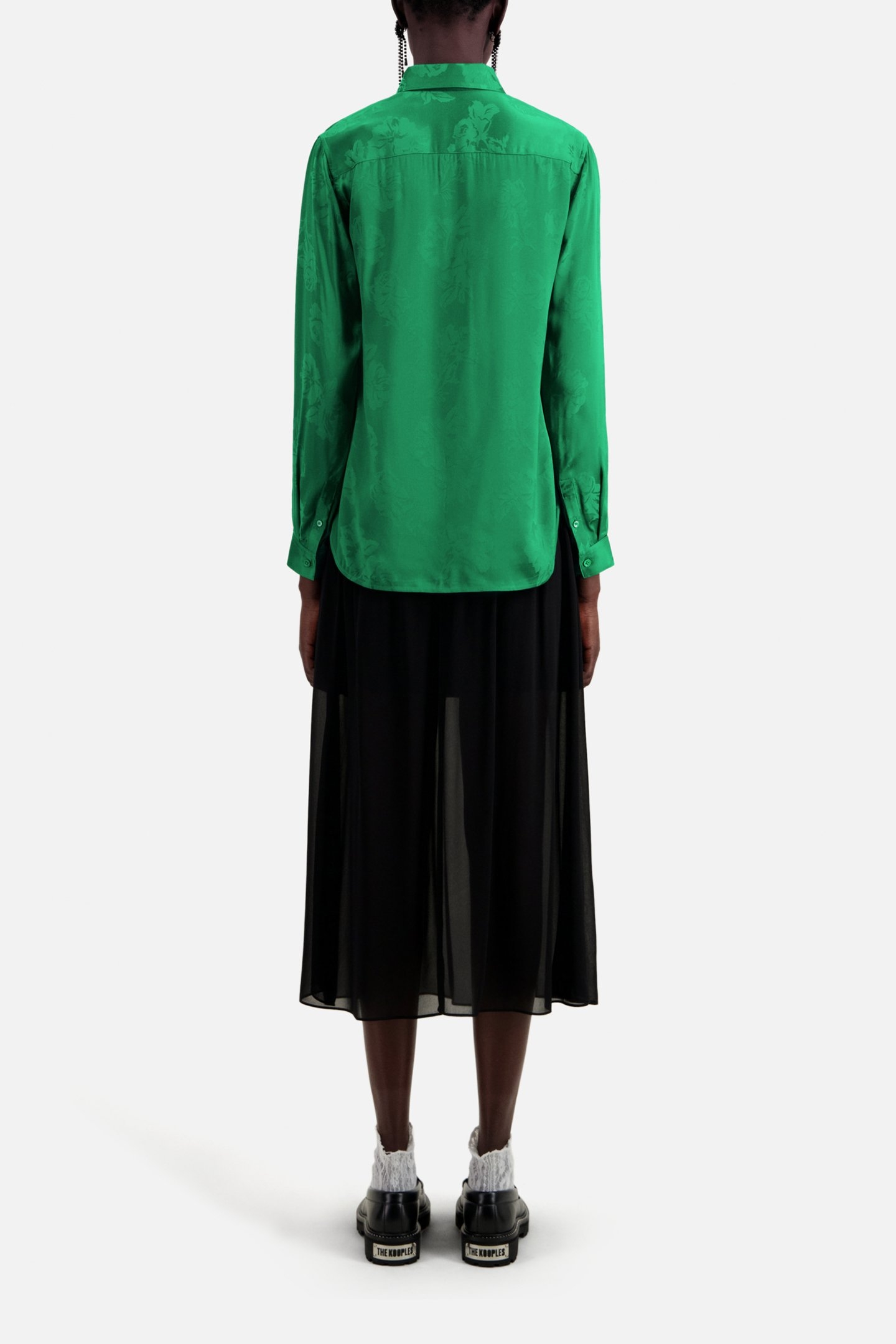 JACQUARD LONG-SLEEVED SHIRT GREEN 3