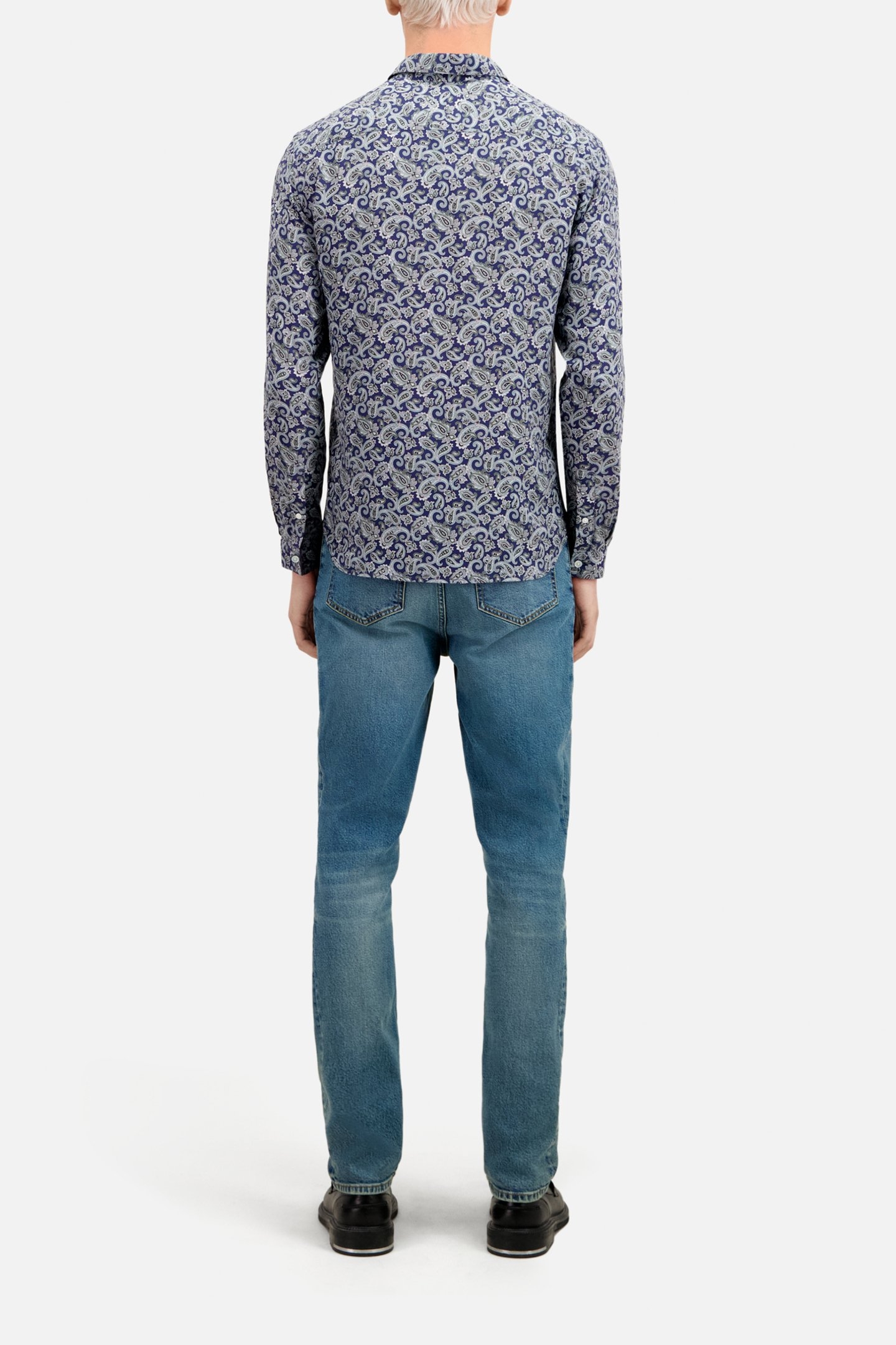 LONG SLEEVE SHIRT WITH CLASSIC COLLAR NAVY/BLUE 3