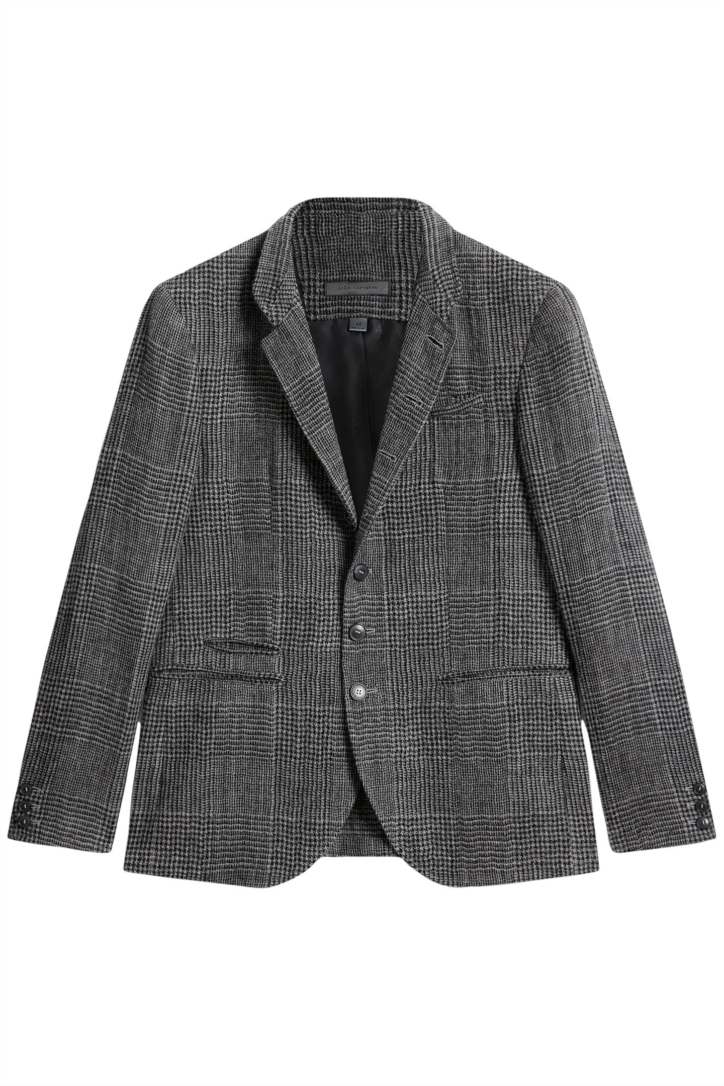 SLIM FIT MULTI BTN CLOSURE JACKET WITH S FLAT GREY 2