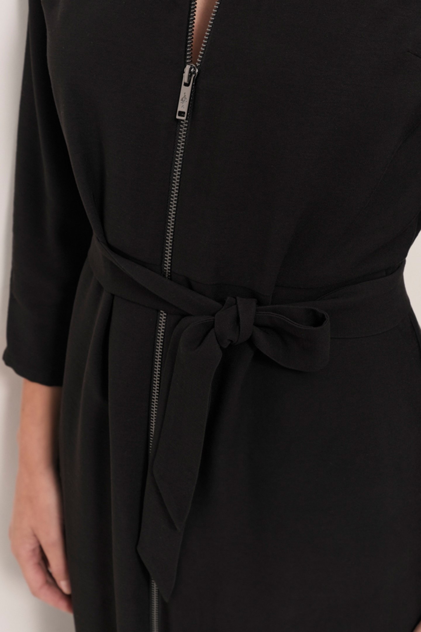 RICHY - BLACK MIDI DRESS WITH ZIPPER 6
