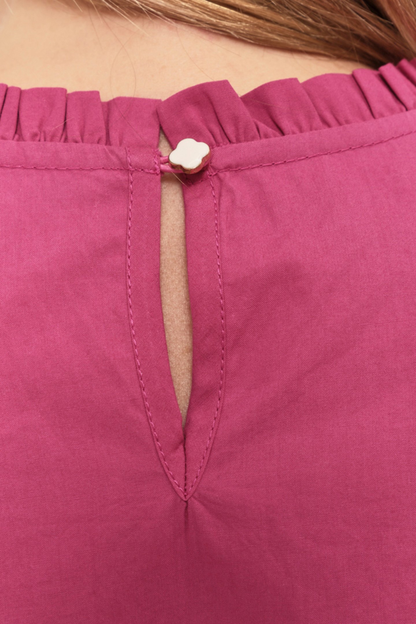 CRISTAL - FUCHSIA BLOUSE WITH RUFFLED COLLAR AND LACE 6