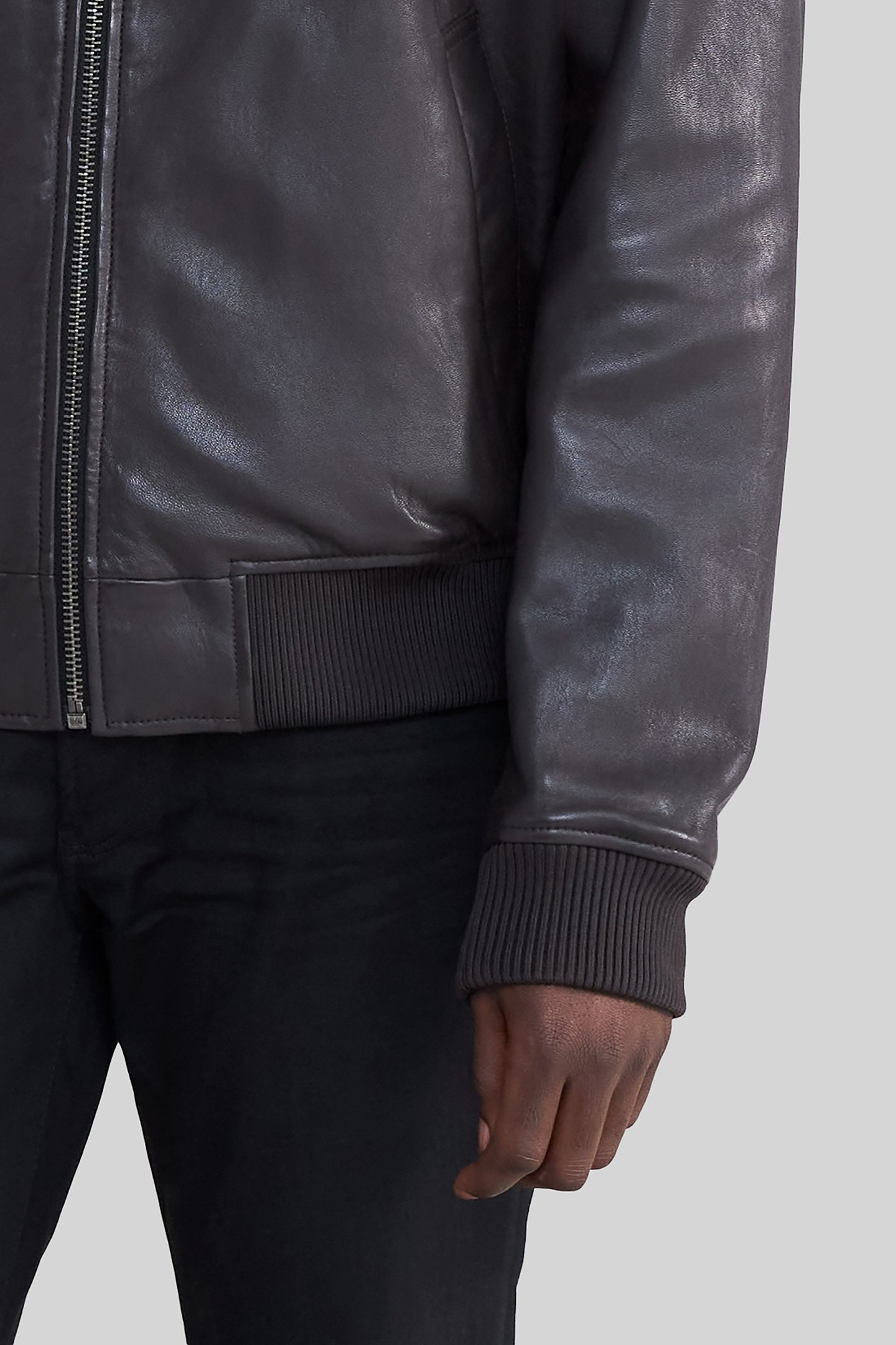 BLACK COFFEE CERTIFIED LEATHER AVIATOR JACKET 6