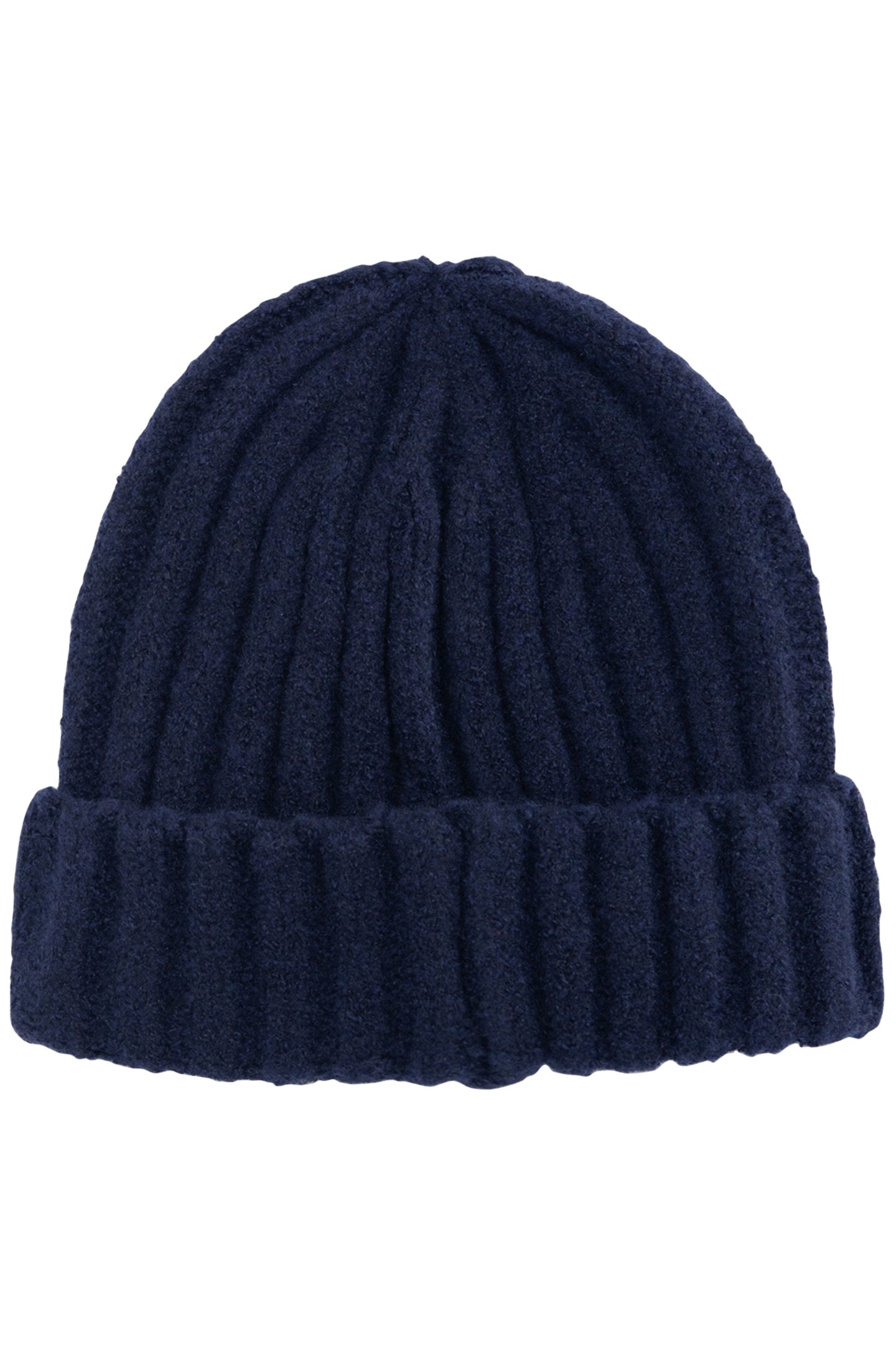NAVY RIB KNIT HAT 2