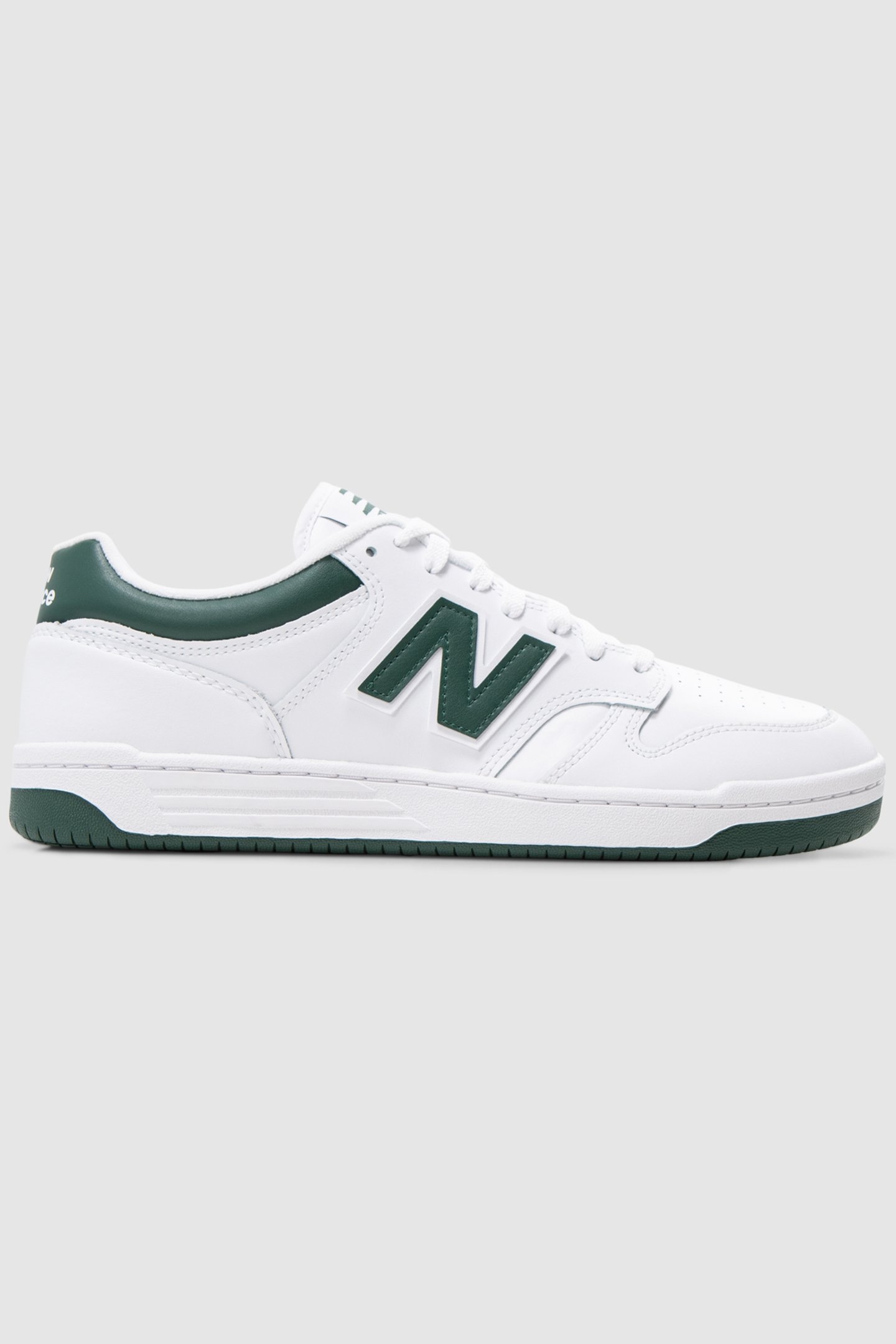 NEW BALANCE 480 WHITE AND GREEN TRAINERS 1