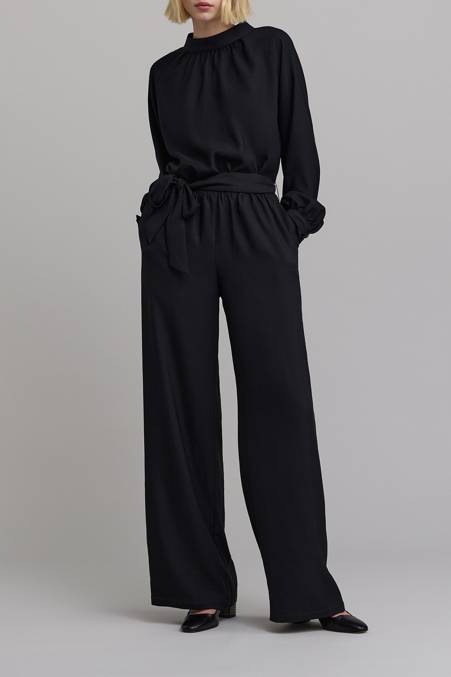 BLACK BUTTON-AND-JEWEL STAR JUMPSUIT 4