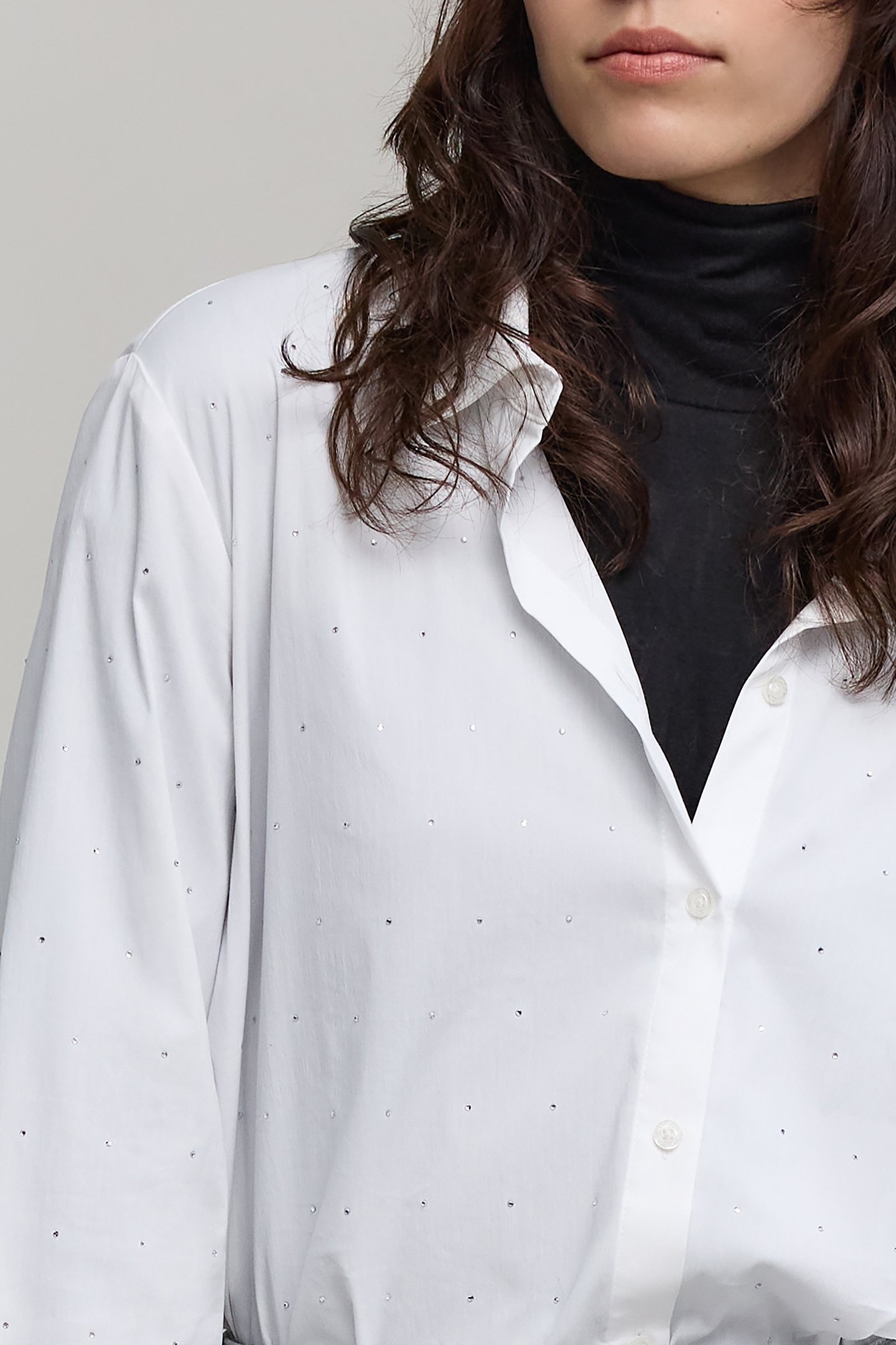 ALL-OVER WHITE RHINESTONE SHIRT 4