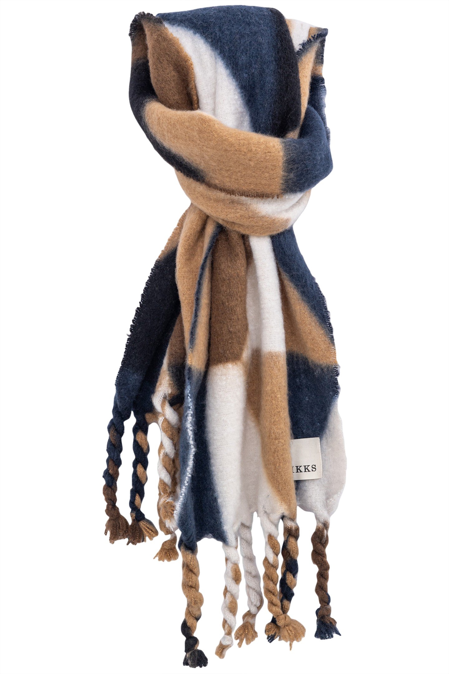 NAVY GRAPHIC SCARF 1